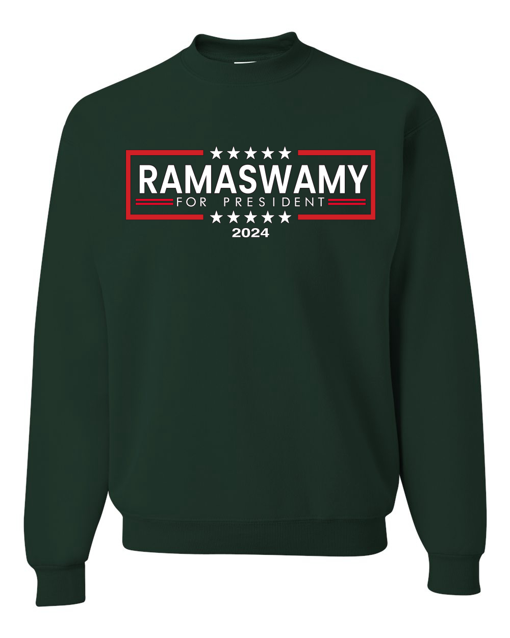 Ramaswamy For President 2024 Stars Red and White Unisex Crewneck Sweatshirt - Picture 5 of 14