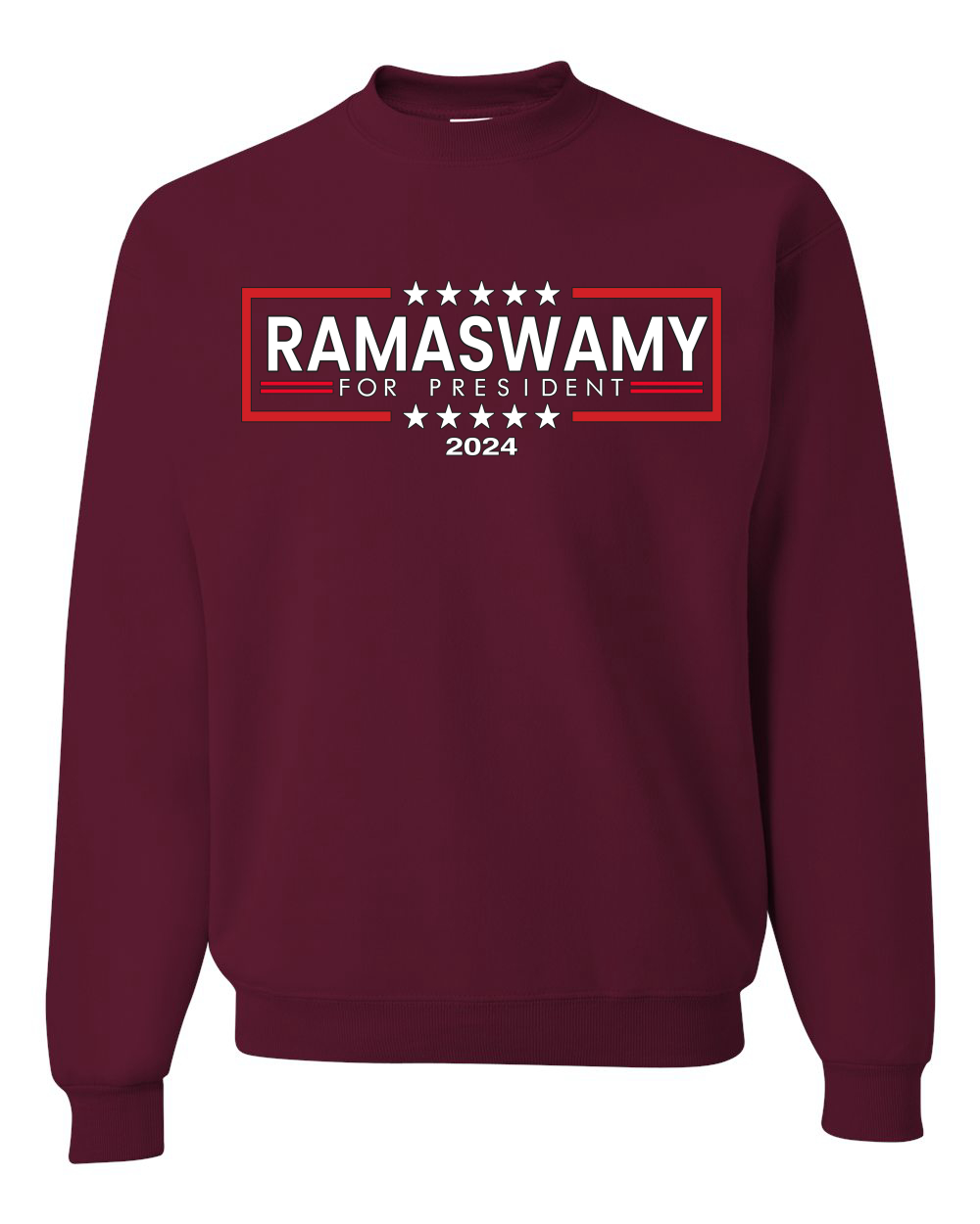 Ramaswamy For President 2024 Stars Red and White Unisex Crewneck Sweatshirt - Picture 9 of 14