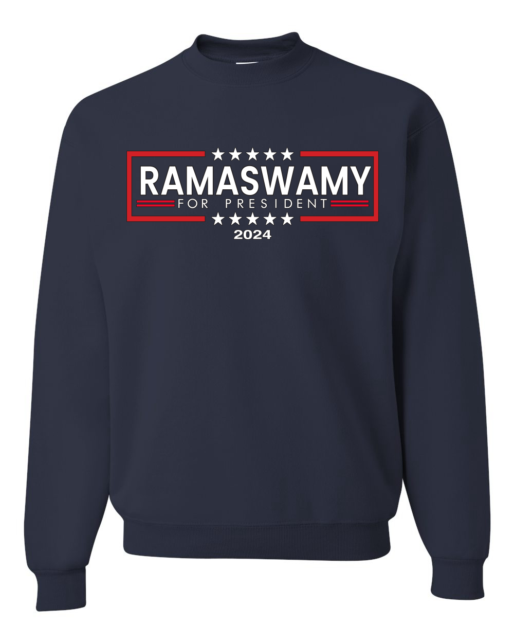 Ramaswamy For President 2024 Stars Red and White Unisex Crewneck Sweatshirt - Picture 10 of 14