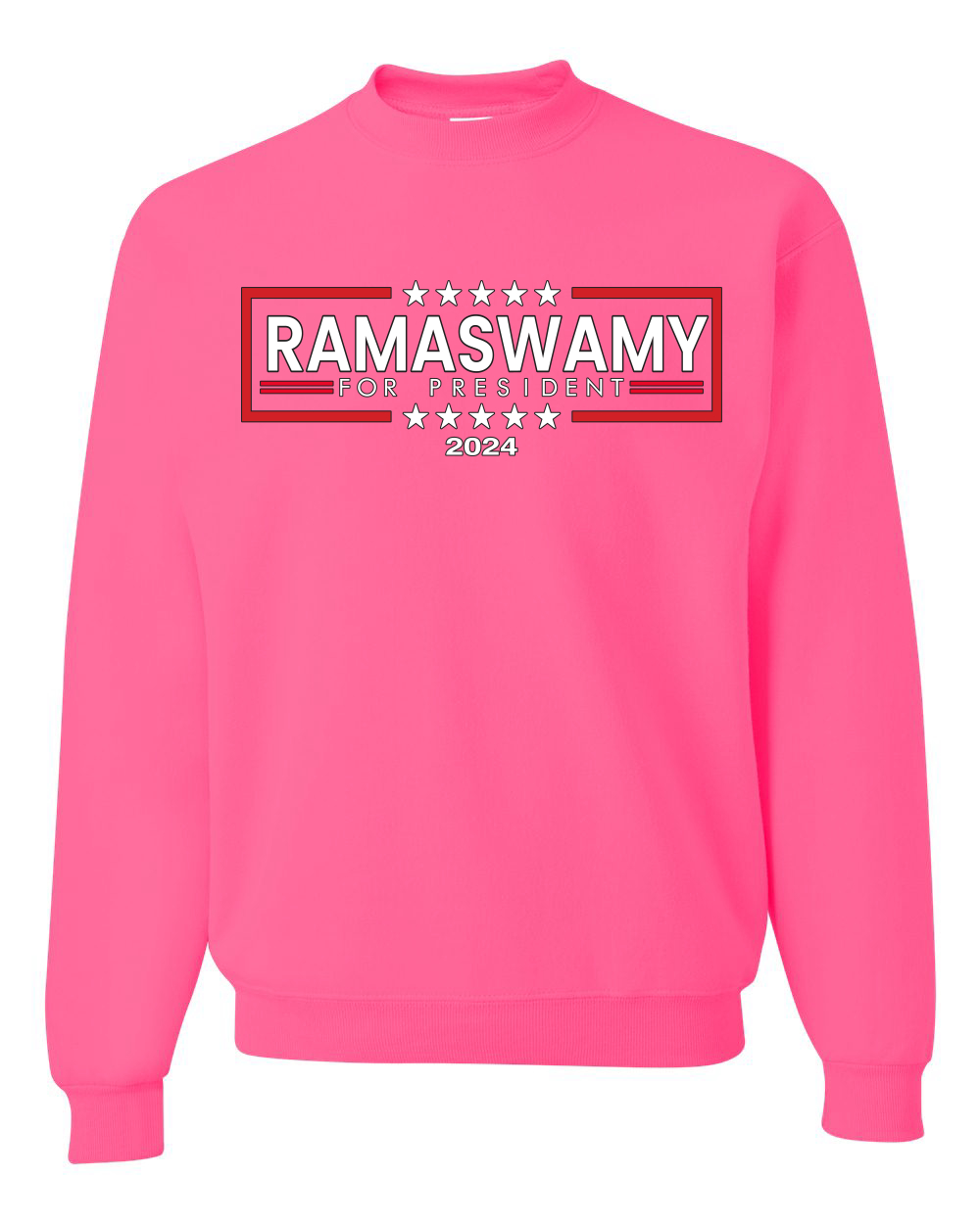 Ramaswamy For President 2024 Stars Red and White Unisex Crewneck Sweatshirt - Picture 11 of 14