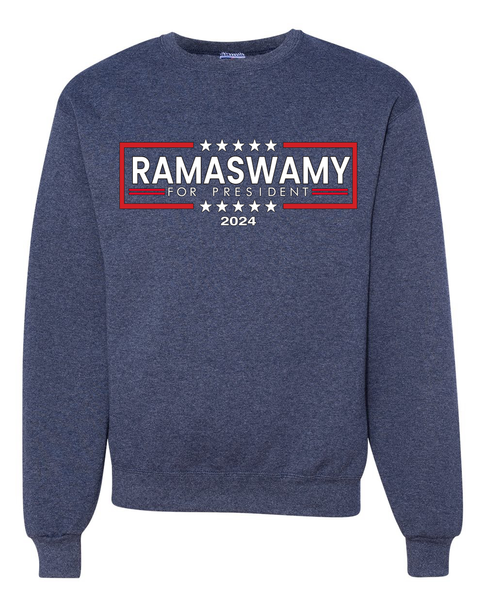 Ramaswamy For President 2024 Stars Red and White Unisex Crewneck Sweatshirt - Picture 13 of 14