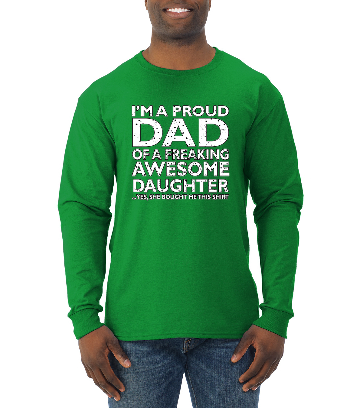 Proud Dad of an Awesome Daughter Best Father Husband Dad Gift Long Sleeve Shirt - Picture 6 of 11