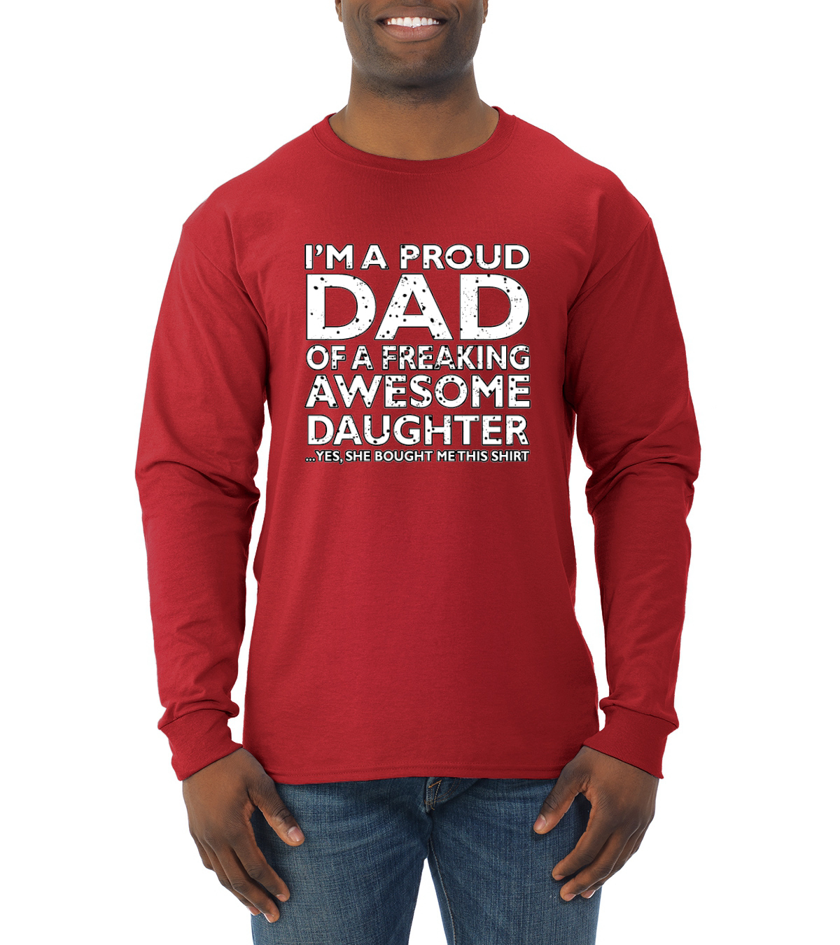 Proud Dad of an Awesome Daughter Best Father Husband Dad Gift Long Sleeve Shirt - Picture 10 of 11