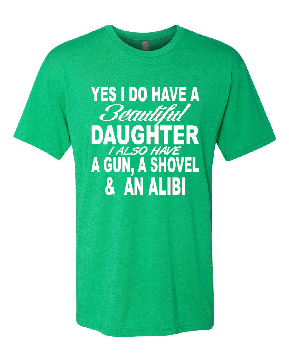 Camiseta I Have A Beautiful Daughter Divertida Citas Papá Padre Regalo Para Hombres Tri Mezcla - Imagen 3 de 11