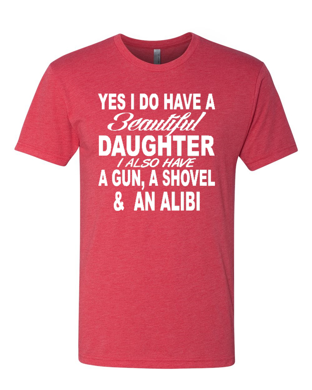 Camiseta I Have A Beautiful Daughter Divertida Citas Papá Padre Regalo Para Hombres Tri Mezcla - Imagen 8 de 11