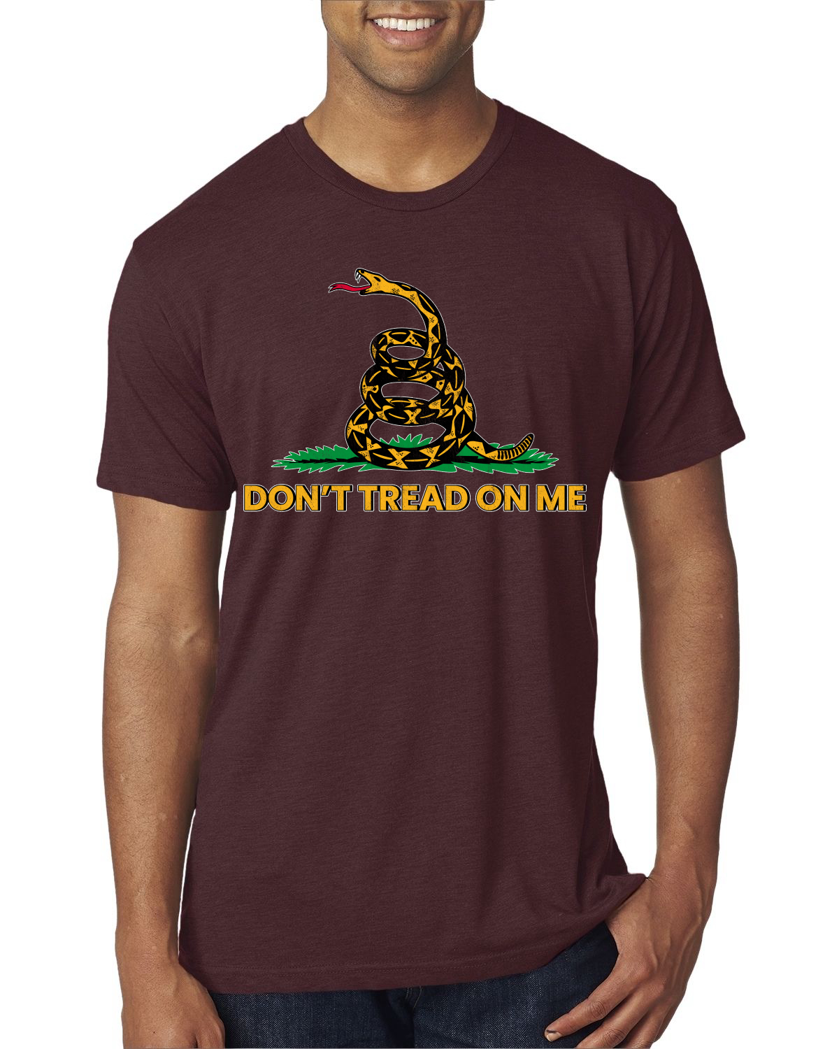 Camiseta Dont Tread On Me amarillo serpiente y hierba verde premium triple mezcla - Imagen 13 de 17