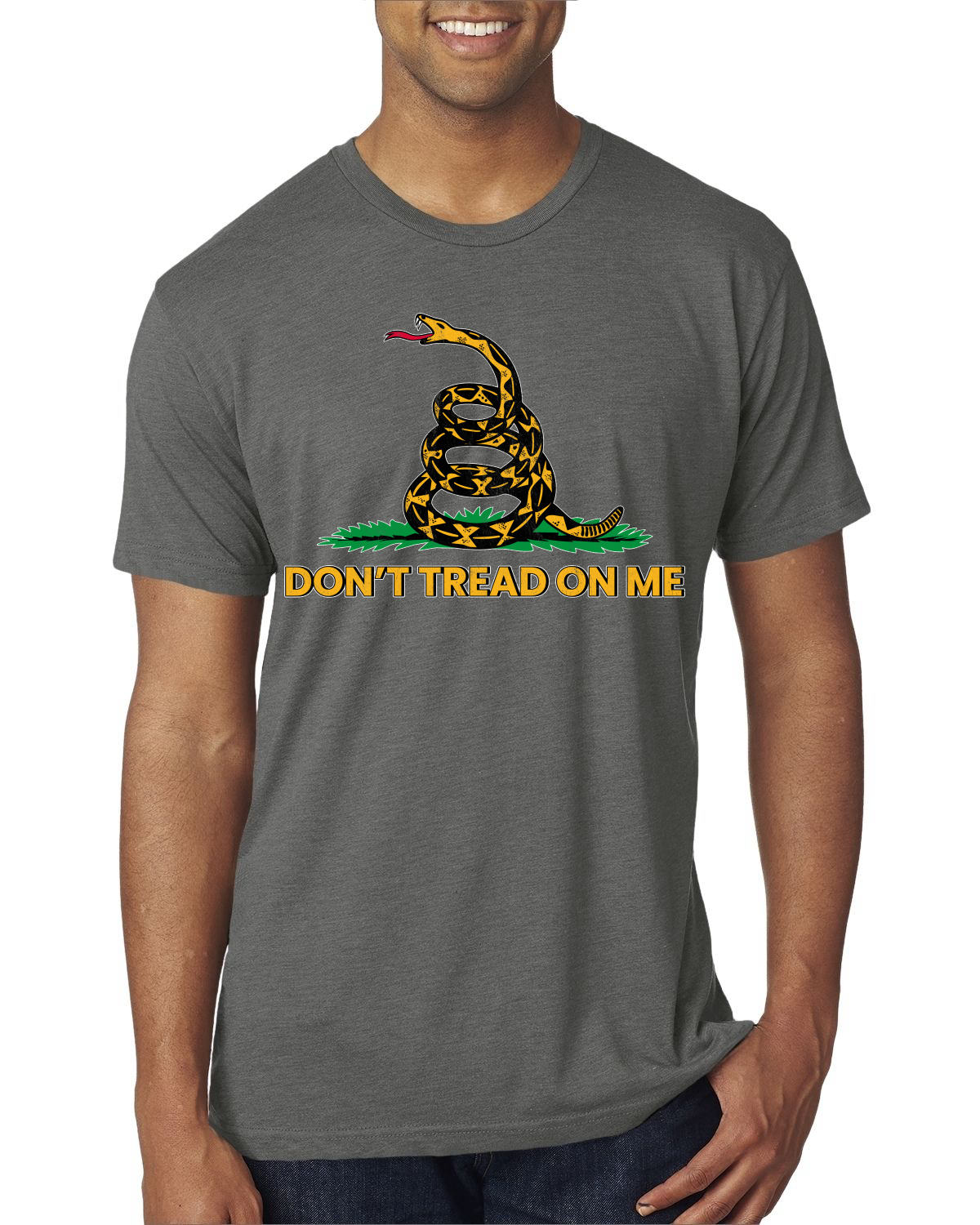 Camiseta Dont Tread On Me amarillo serpiente y hierba verde premium triple mezcla - Imagen 15 de 17