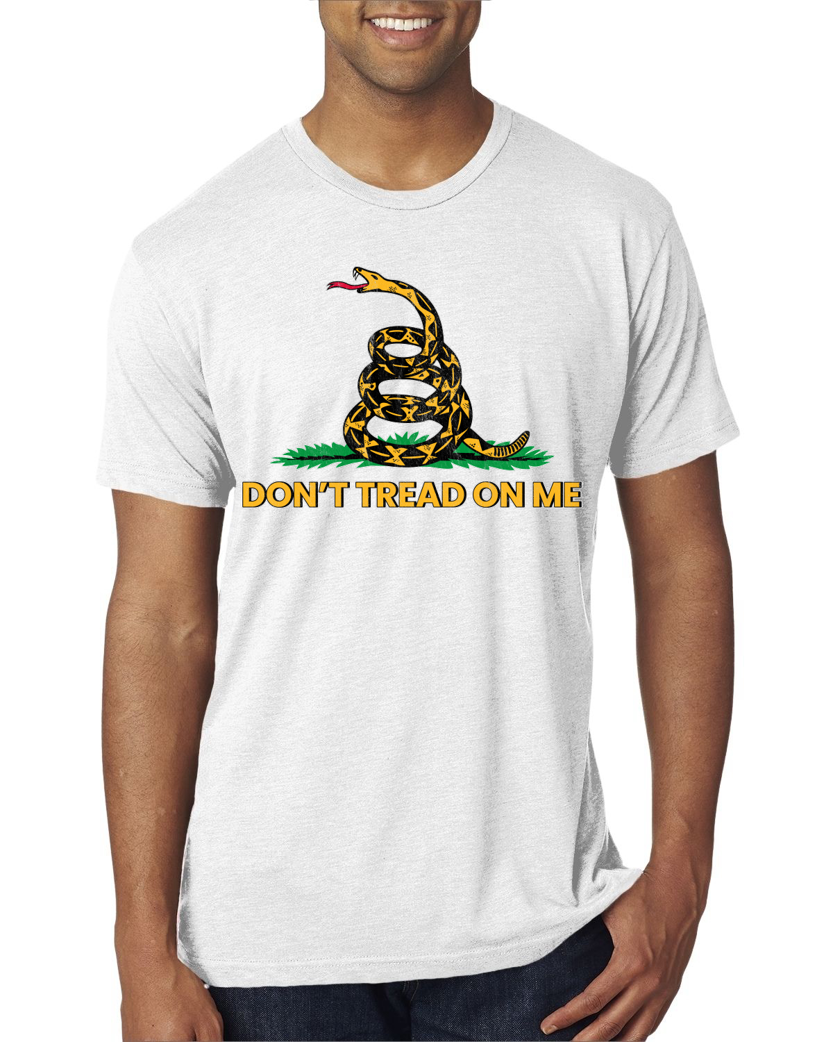 Camiseta Dont Tread On Me amarillo serpiente y hierba verde premium triple mezcla - Imagen 5 de 17