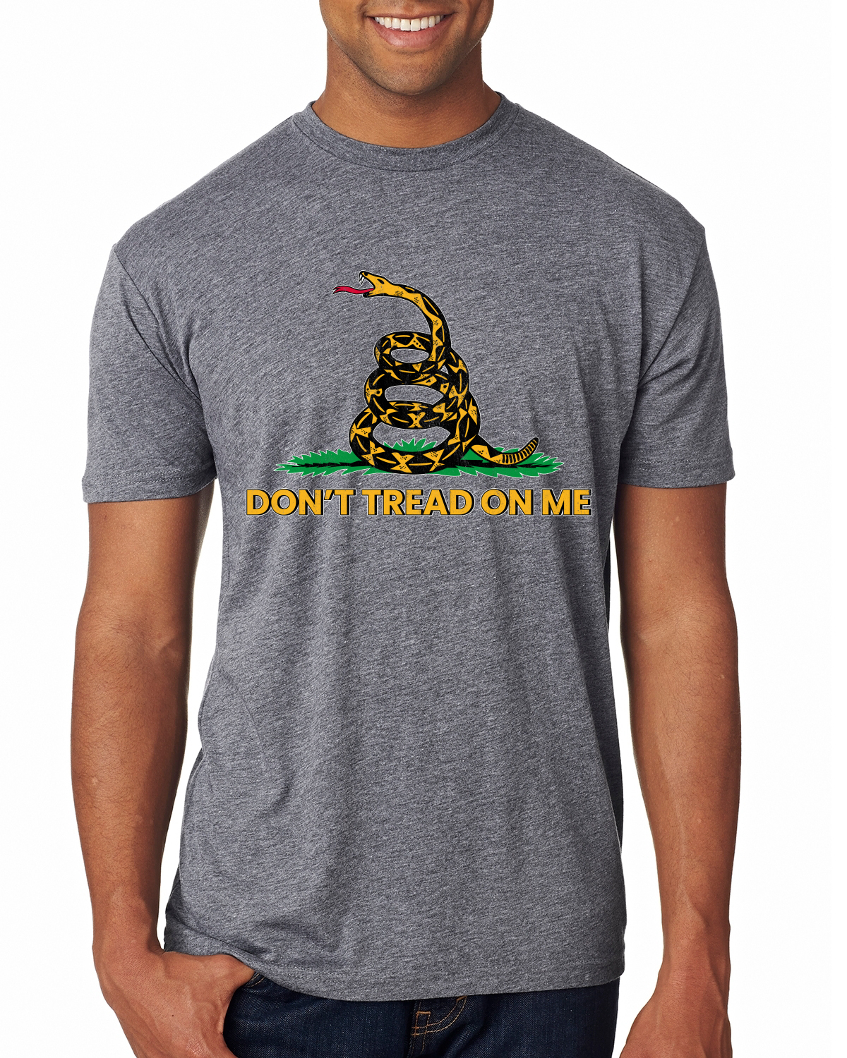 Camiseta Dont Tread On Me amarillo serpiente y hierba verde premium triple mezcla - Imagen 6 de 17