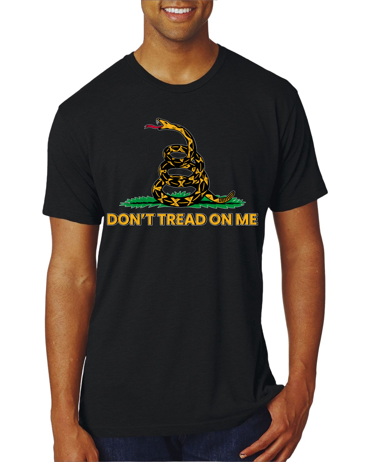 Camiseta Dont Tread On Me amarillo serpiente y hierba verde premium triple mezcla - Imagen 14 de 17