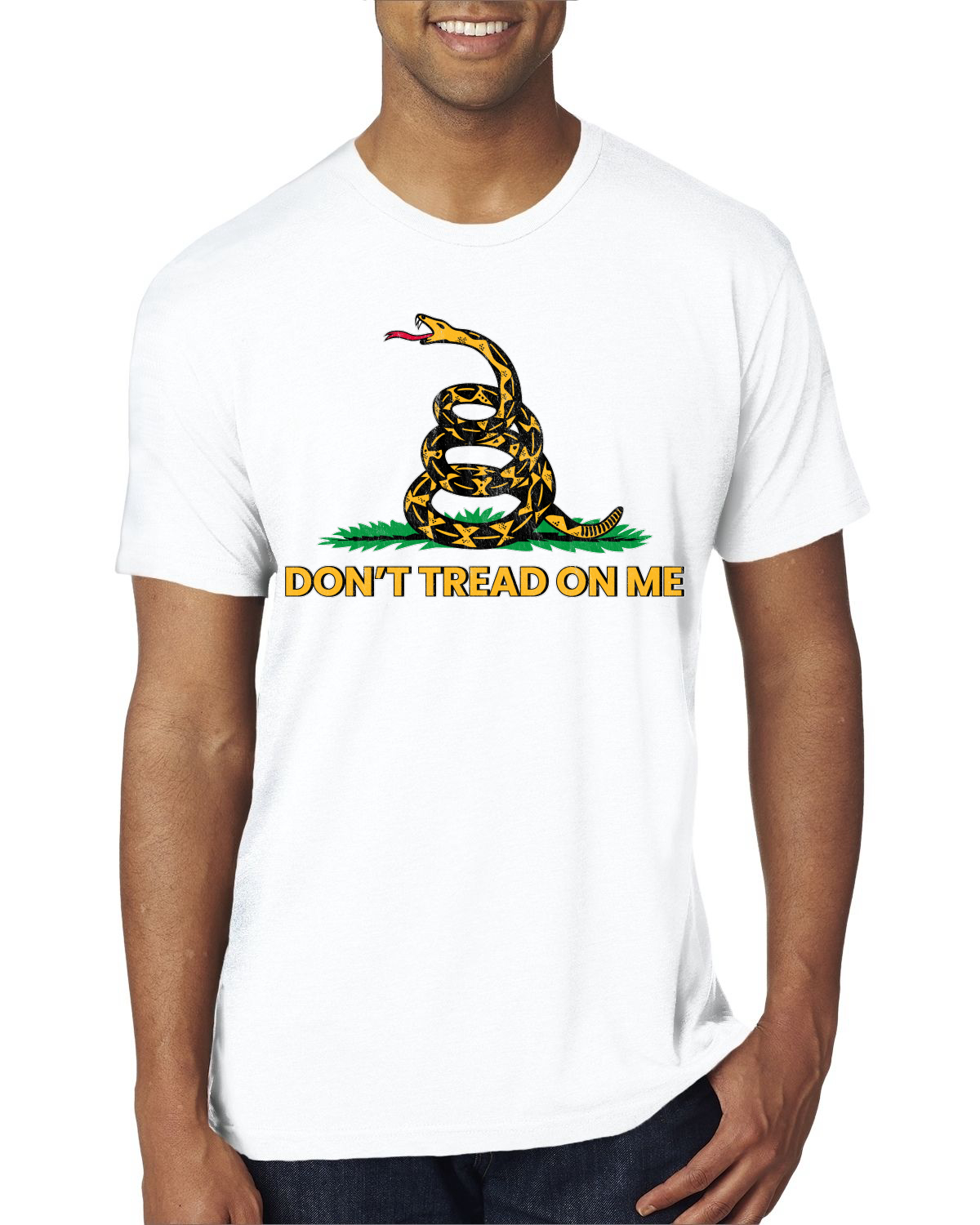 Camiseta Dont Tread On Me amarillo serpiente y hierba verde premium triple mezcla - Imagen 17 de 17