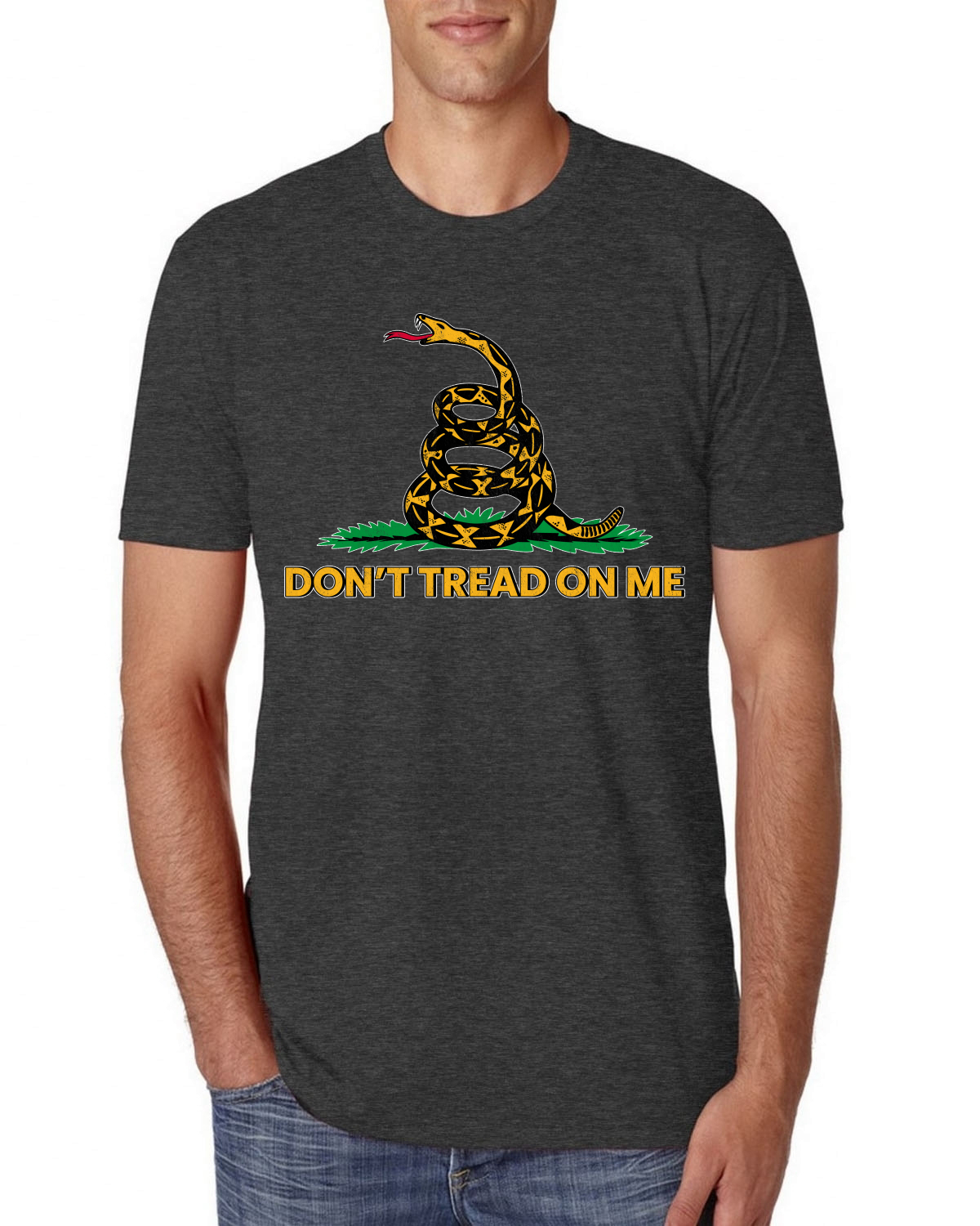 Camiseta Dont Tread On Me amarillo serpiente y hierba verde premium triple mezcla - Imagen 7 de 17