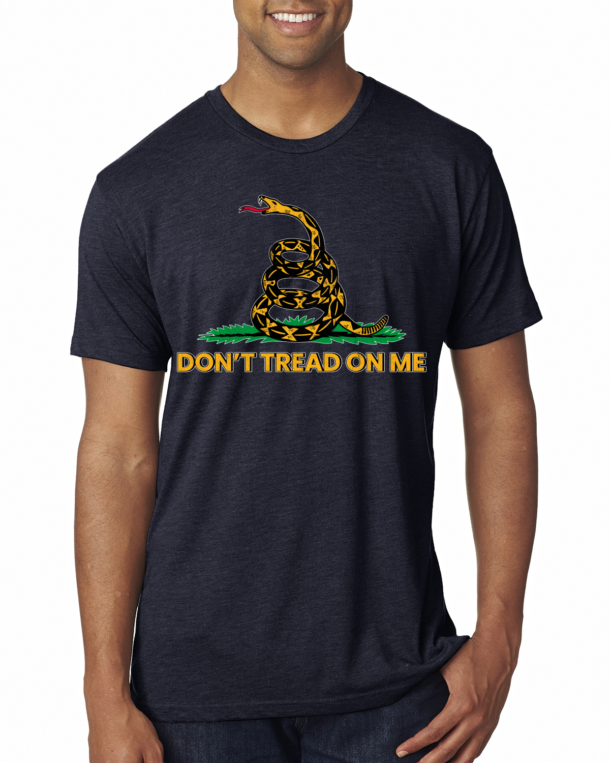 Camiseta Dont Tread On Me amarillo serpiente y hierba verde premium triple mezcla - Imagen 8 de 17