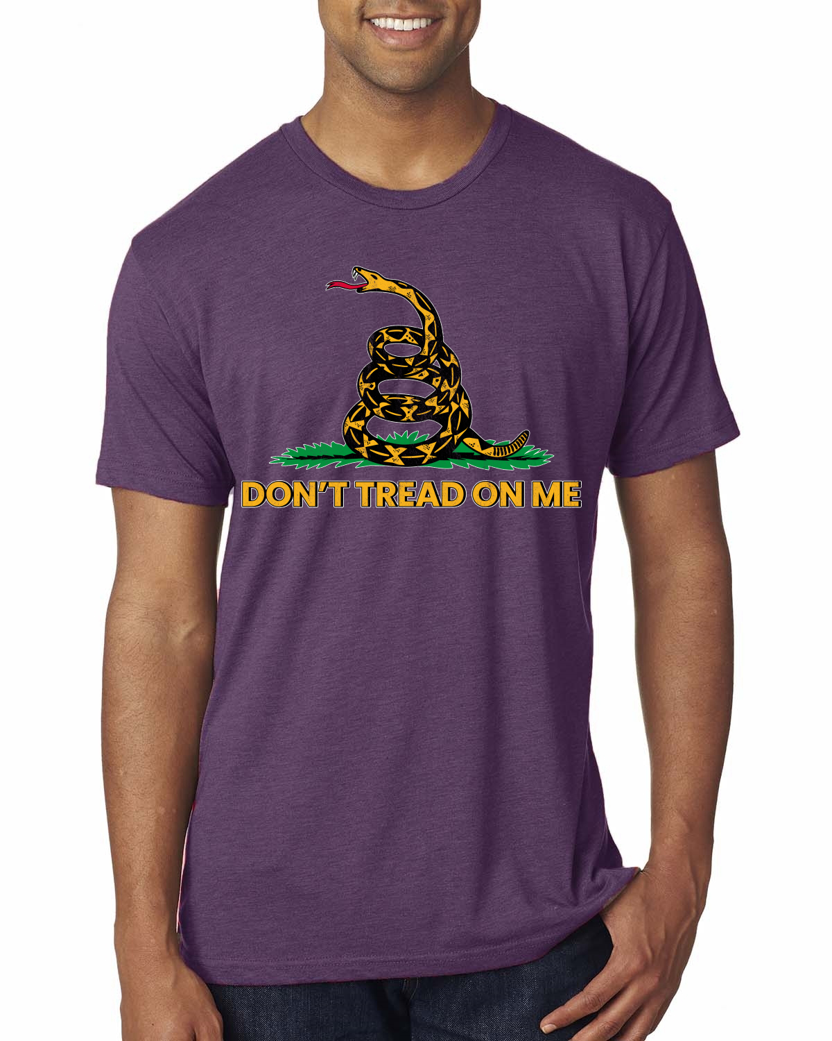 Camiseta Dont Tread On Me amarillo serpiente y hierba verde premium triple mezcla - Imagen 9 de 17