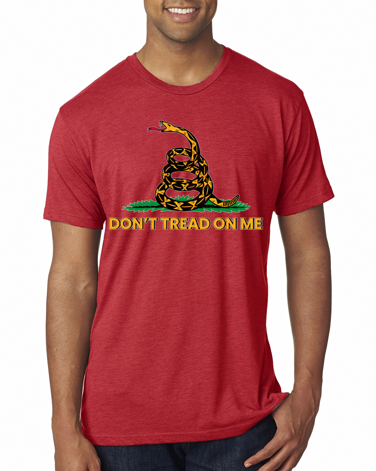 Camiseta Dont Tread On Me amarillo serpiente y hierba verde premium triple mezcla - Imagen 10 de 17