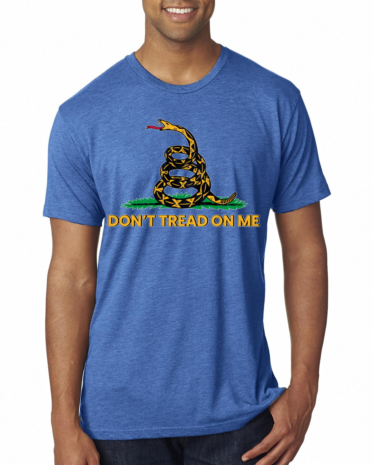 Camiseta Dont Tread On Me amarillo serpiente y hierba verde premium triple mezcla - Imagen 11 de 17