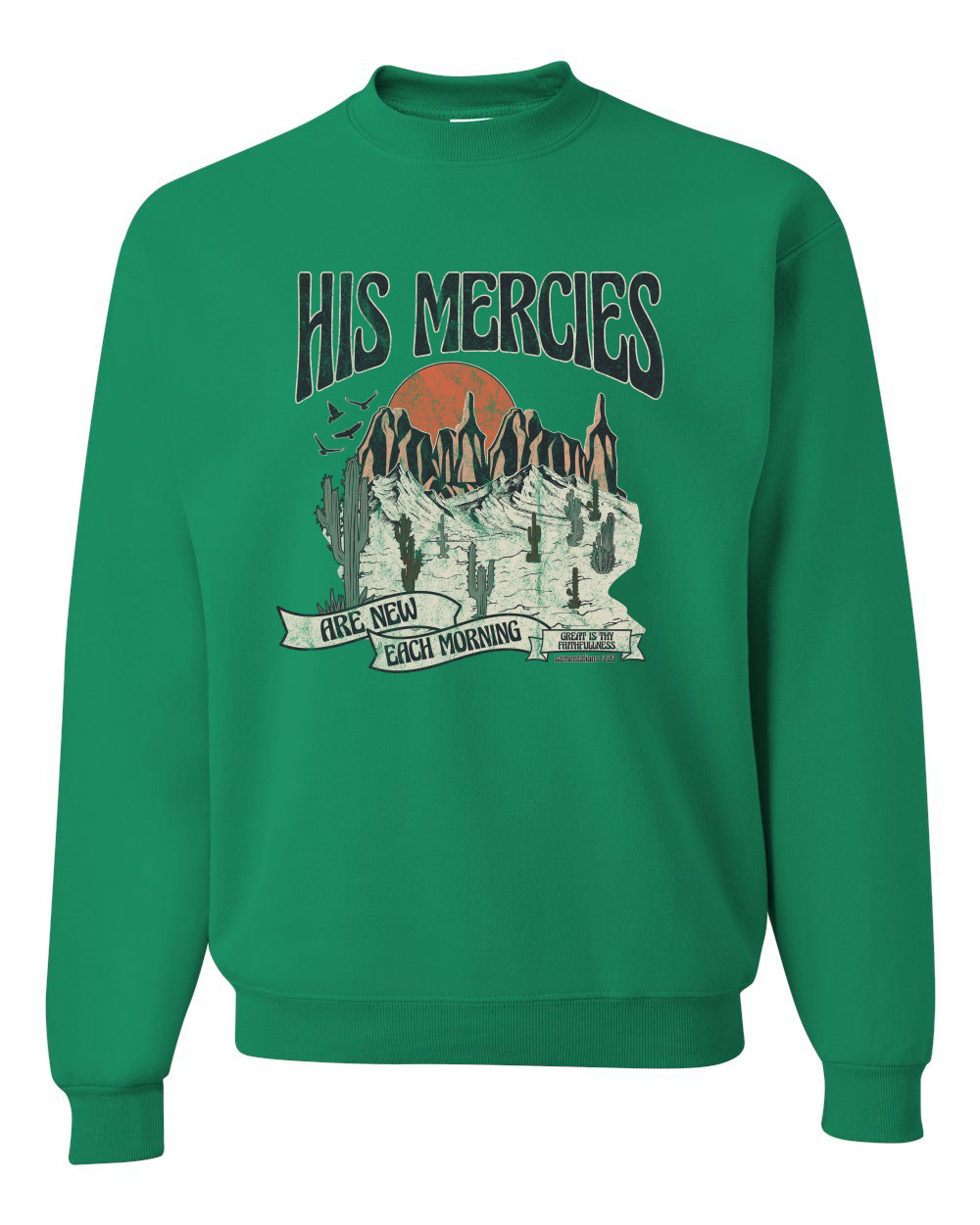 His Mercies Are New Each Morning Great Is Thy Faithfulness Crewneck Sweatshirt - Picture 8 of 19