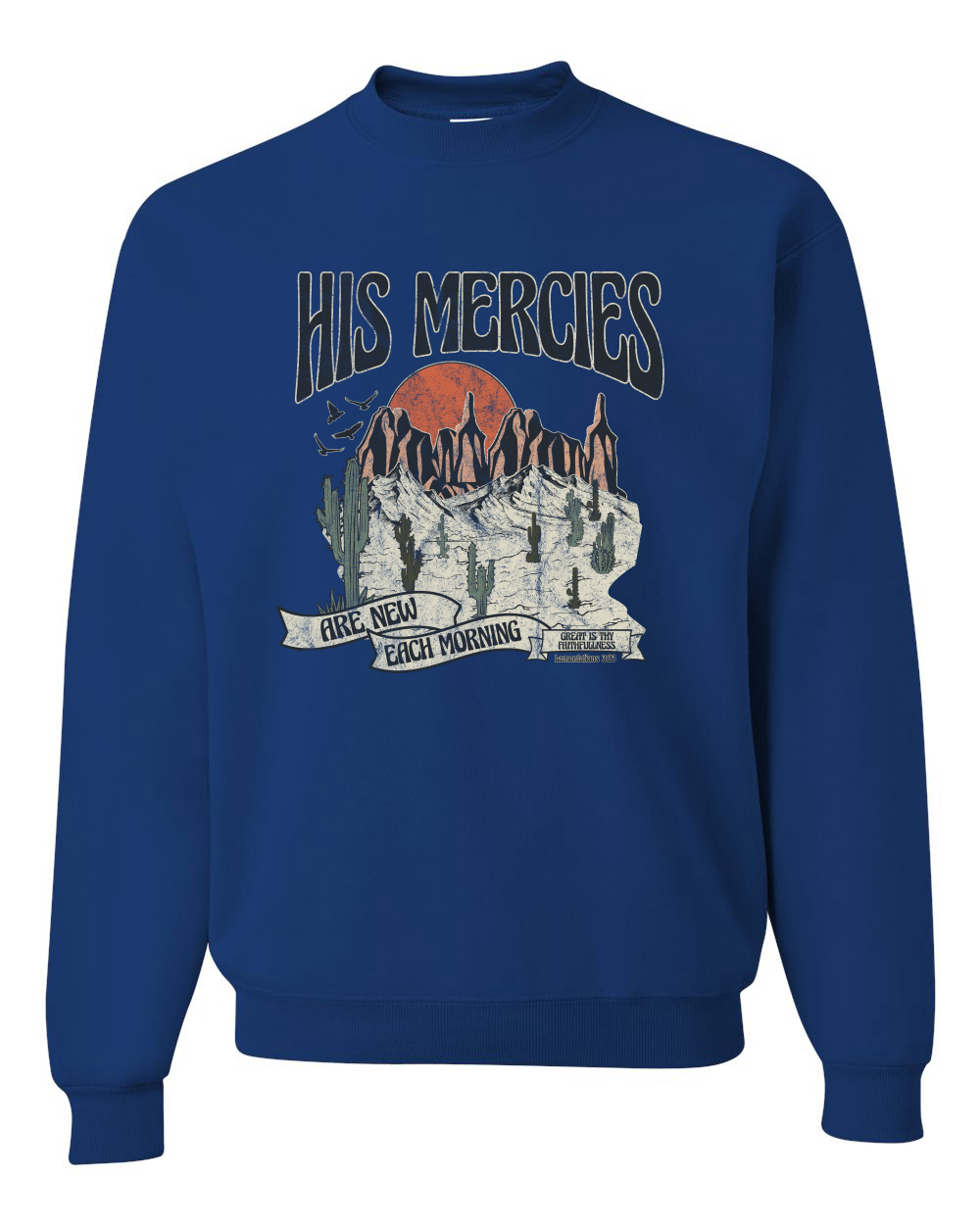 His Mercies Are New Each Morning Great Is Thy Faithfulness Crewneck Sweatshirt - Picture 12 of 19