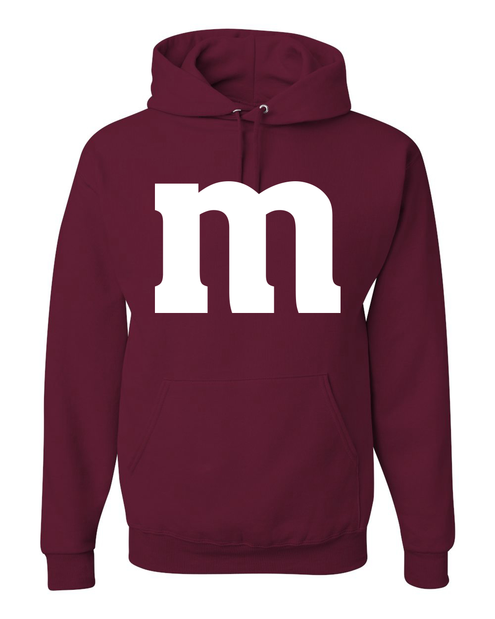 White Letter M Halloween Costume Unisex Hoodie Sweatshirt - Picture 4 of 8