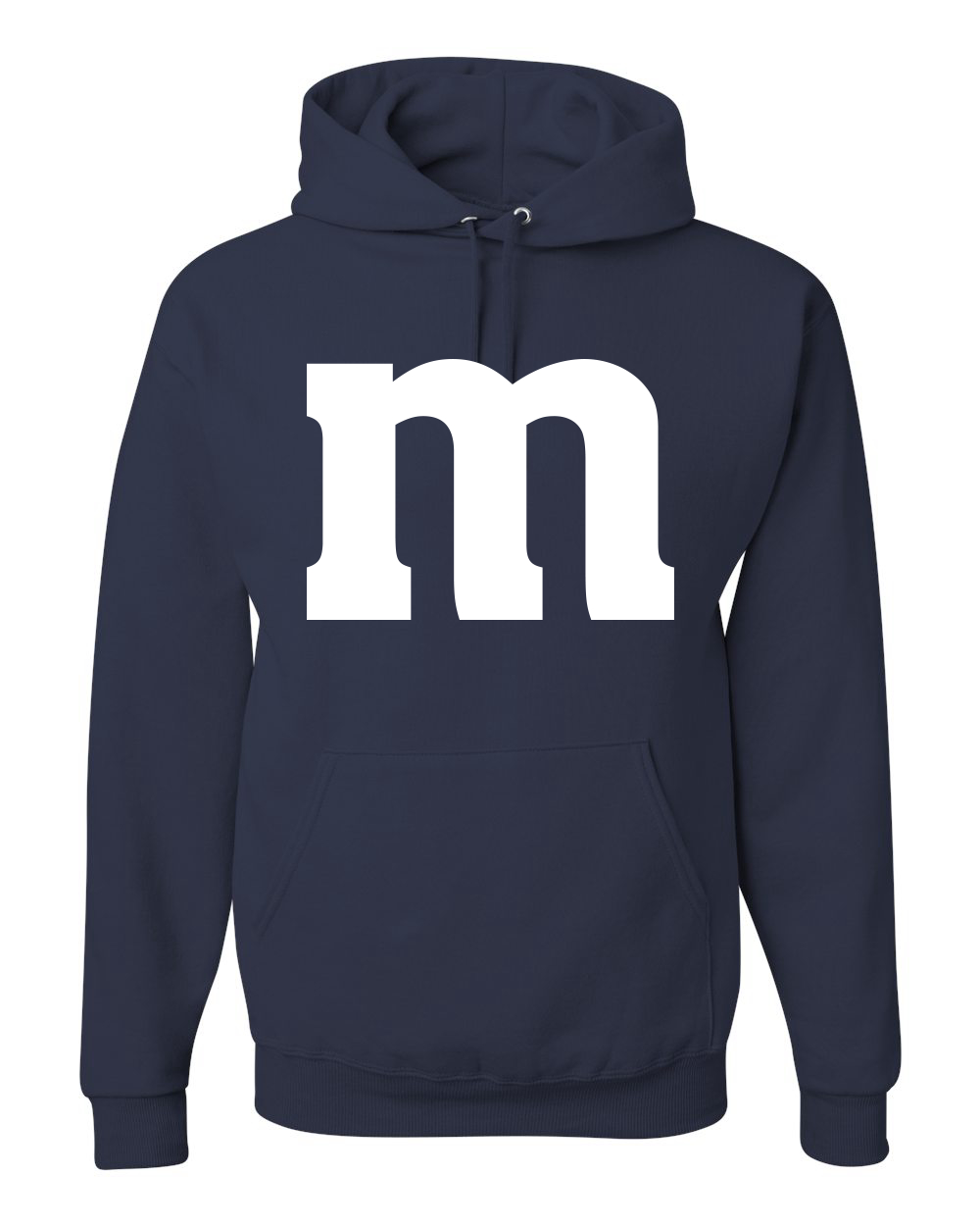 White Letter M Halloween Costume Unisex Hoodie Sweatshirt - Picture 5 of 8
