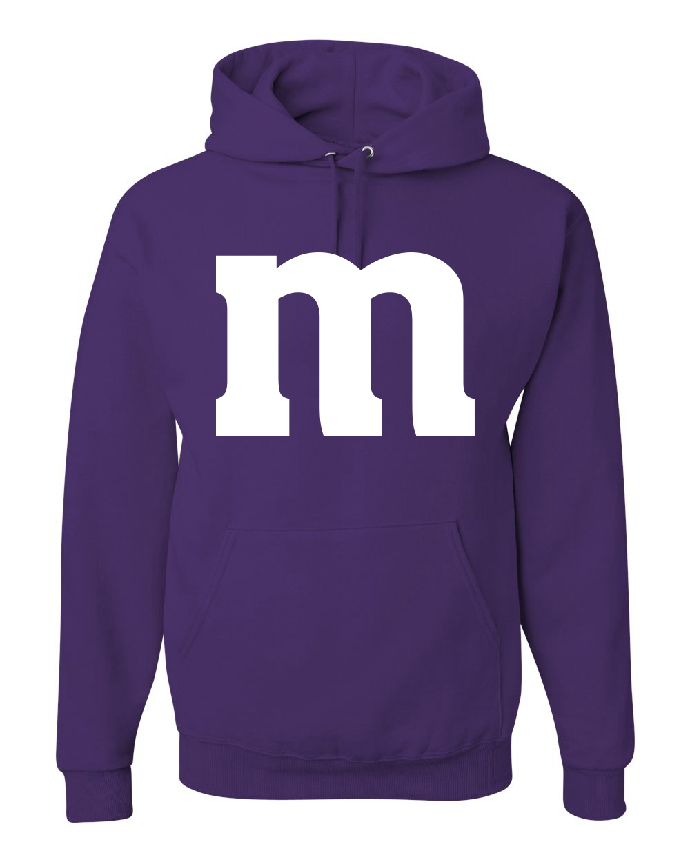 White Letter M Halloween Costume Unisex Hoodie Sweatshirt - Picture 6 of 8