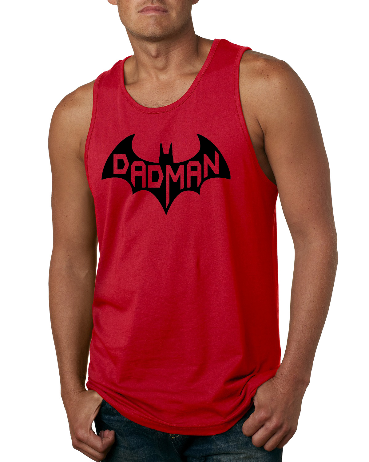 Dad Man Comic Logo Daddy Husband Fathers Day Funny Gift Mens Graphic Tank Top - Picture 6 of 7