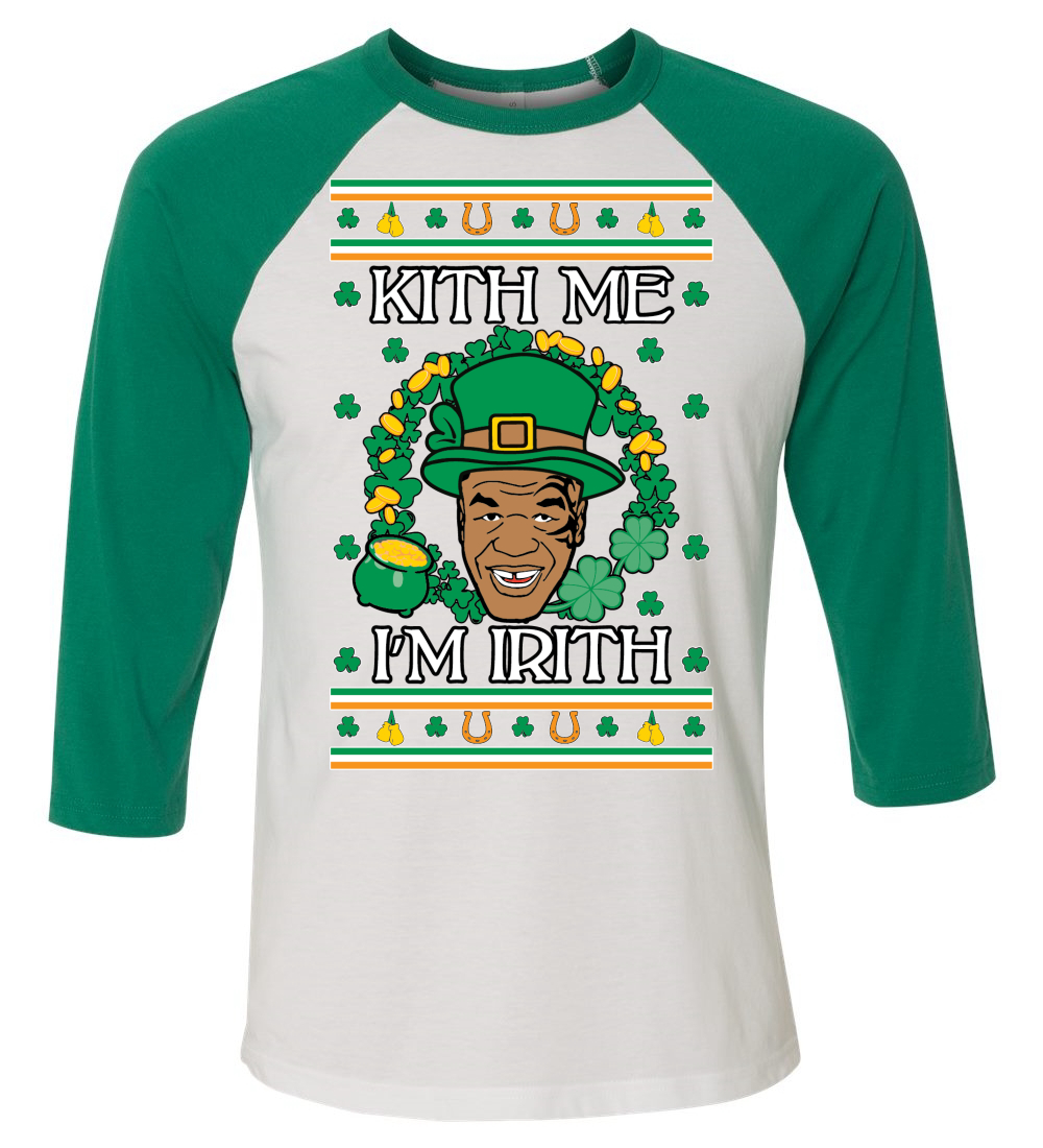Lucky Shamrock Funny Clover St Patricks Pattys Day Men Women Baseball Tee Shirt - Picture 18 of 27