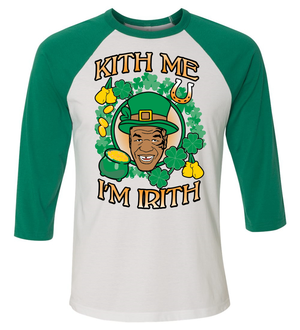 Lucky Shamrock Funny Clover St Patricks Pattys Day Men Women Baseball Tee Shirt - Picture 19 of 27