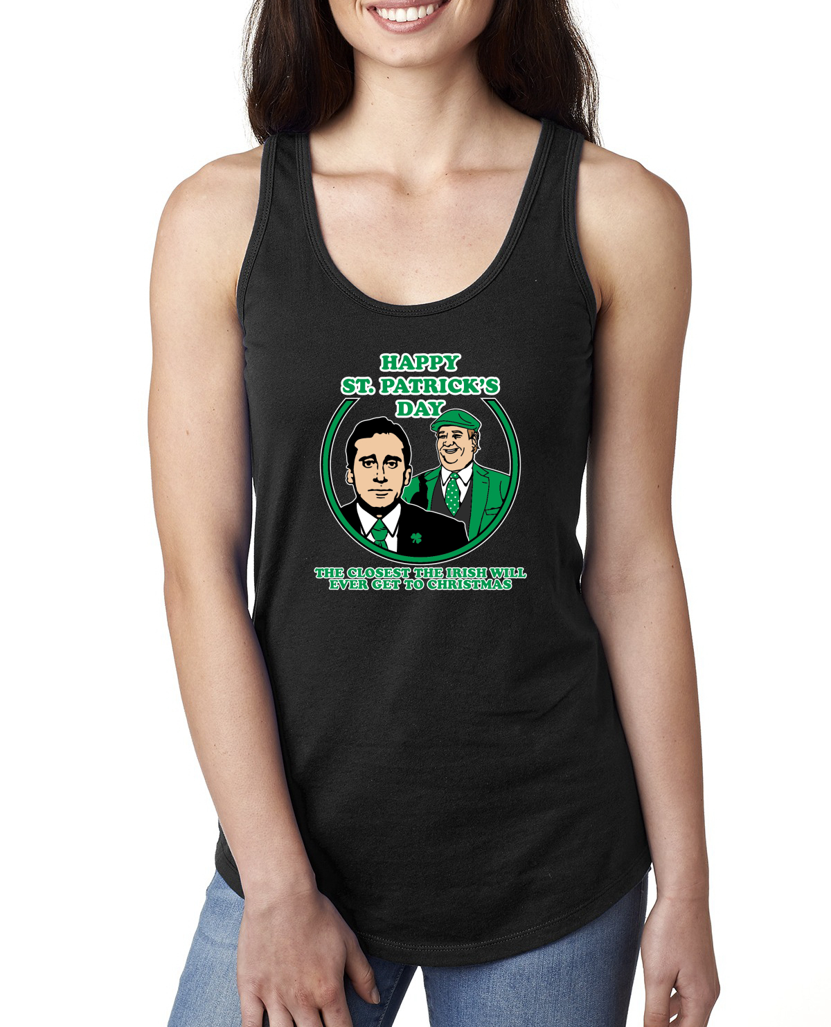 Camiseta sin mangas The Office St Paddys Irish Closest Thing cita St Patricks día damas - Imagen 3 de 6