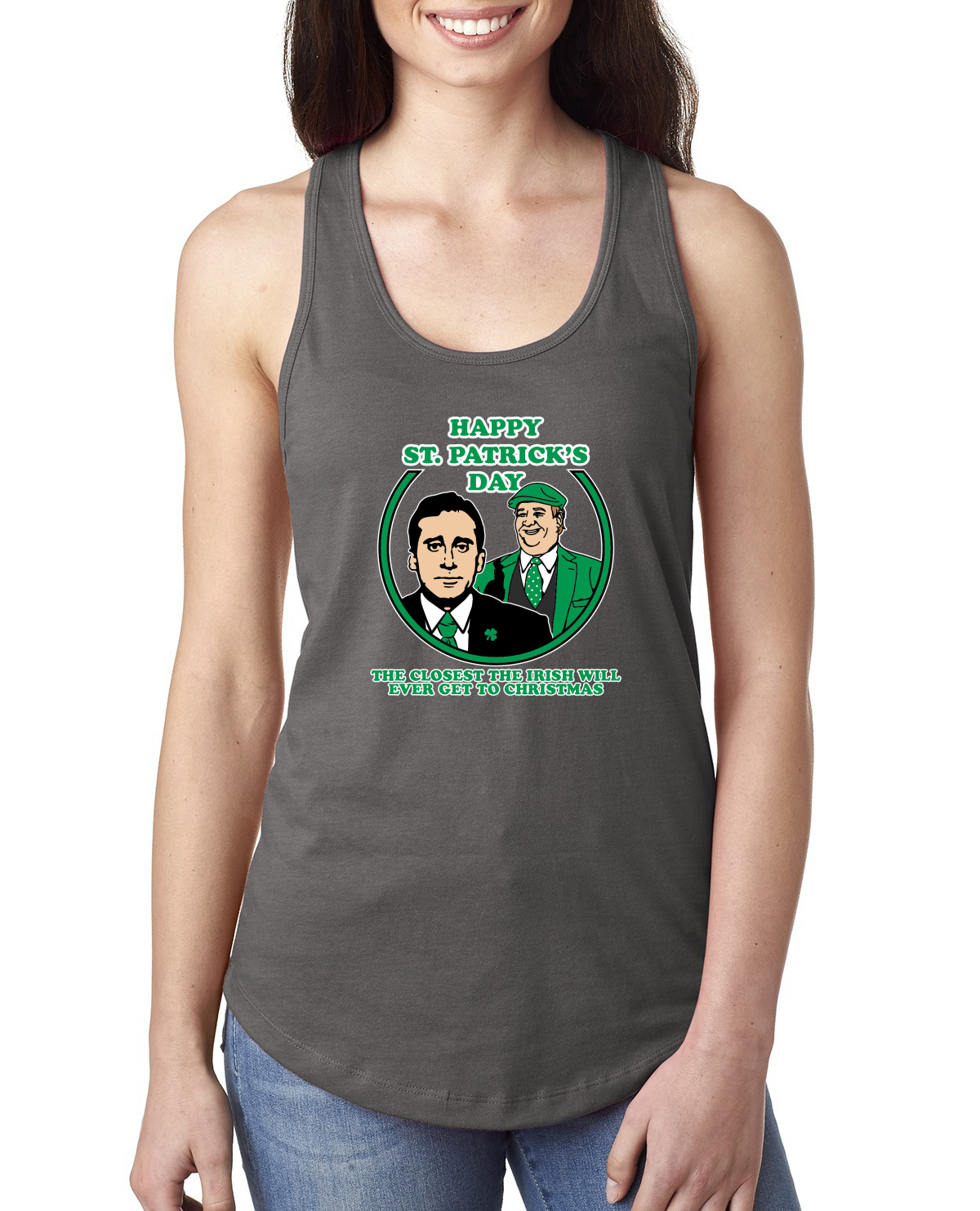 Camiseta sin mangas The Office St Paddys Irish Closest Thing cita St Patricks día damas - Imagen 6 de 6