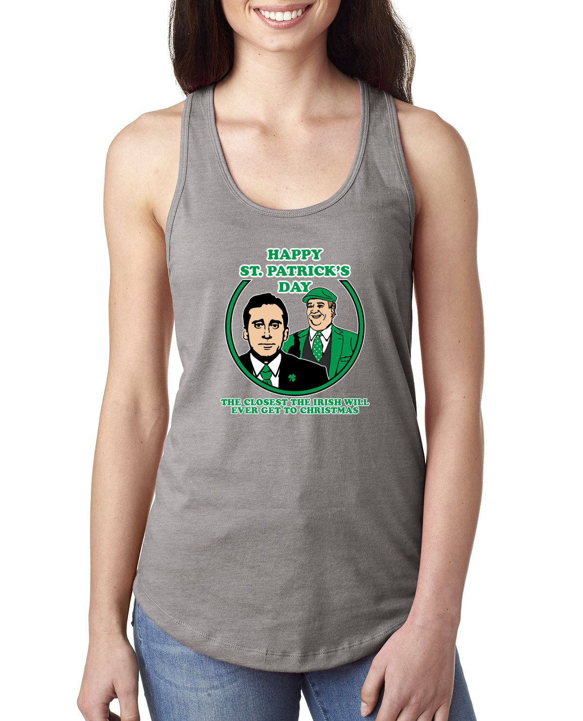 Camiseta sin mangas The Office St Paddys Irish Closest Thing cita St Patricks día damas - Imagen 4 de 6