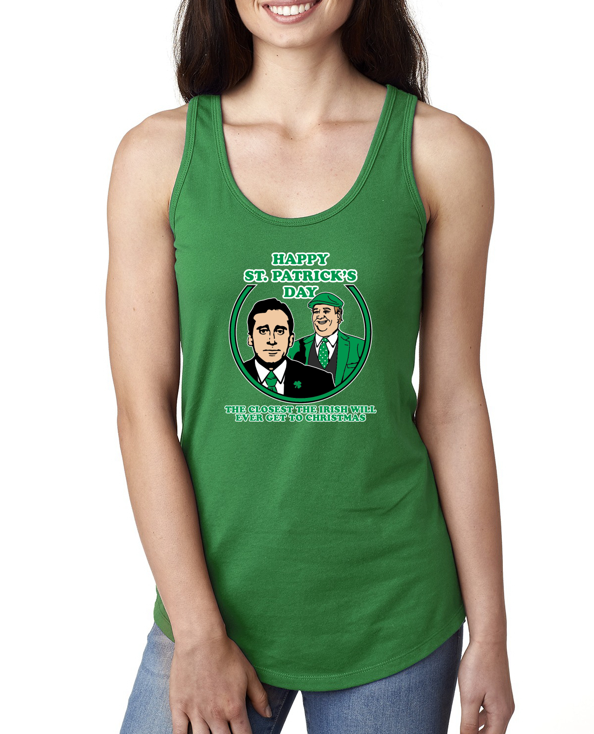 Camiseta sin mangas The Office St Paddys Irish Closest Thing cita St Patricks día damas - Imagen 5 de 6