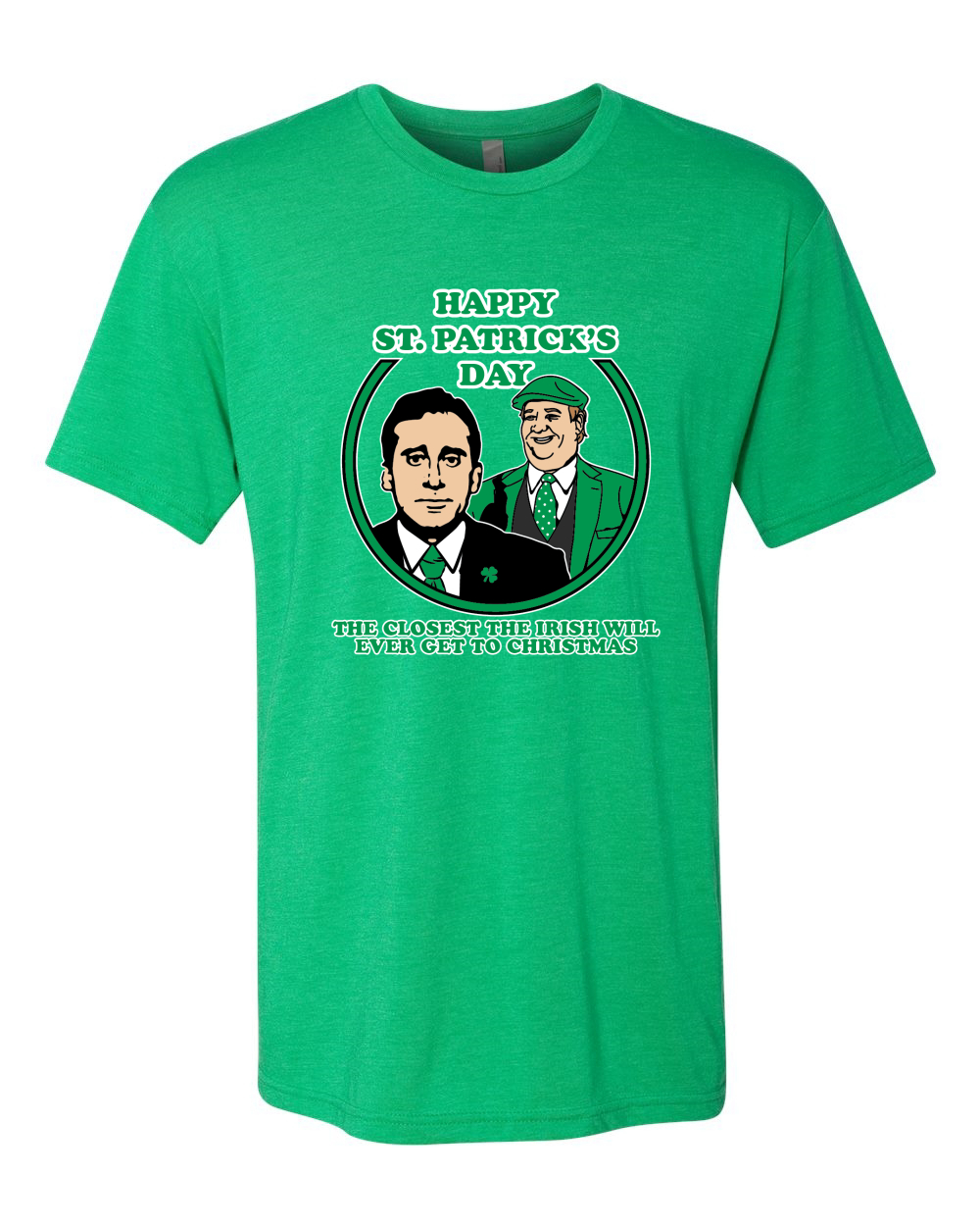 The Office St Paddys Irish Closest Thing Quote Men Premium Tri Blend Tshirt - Picture 3 of 6