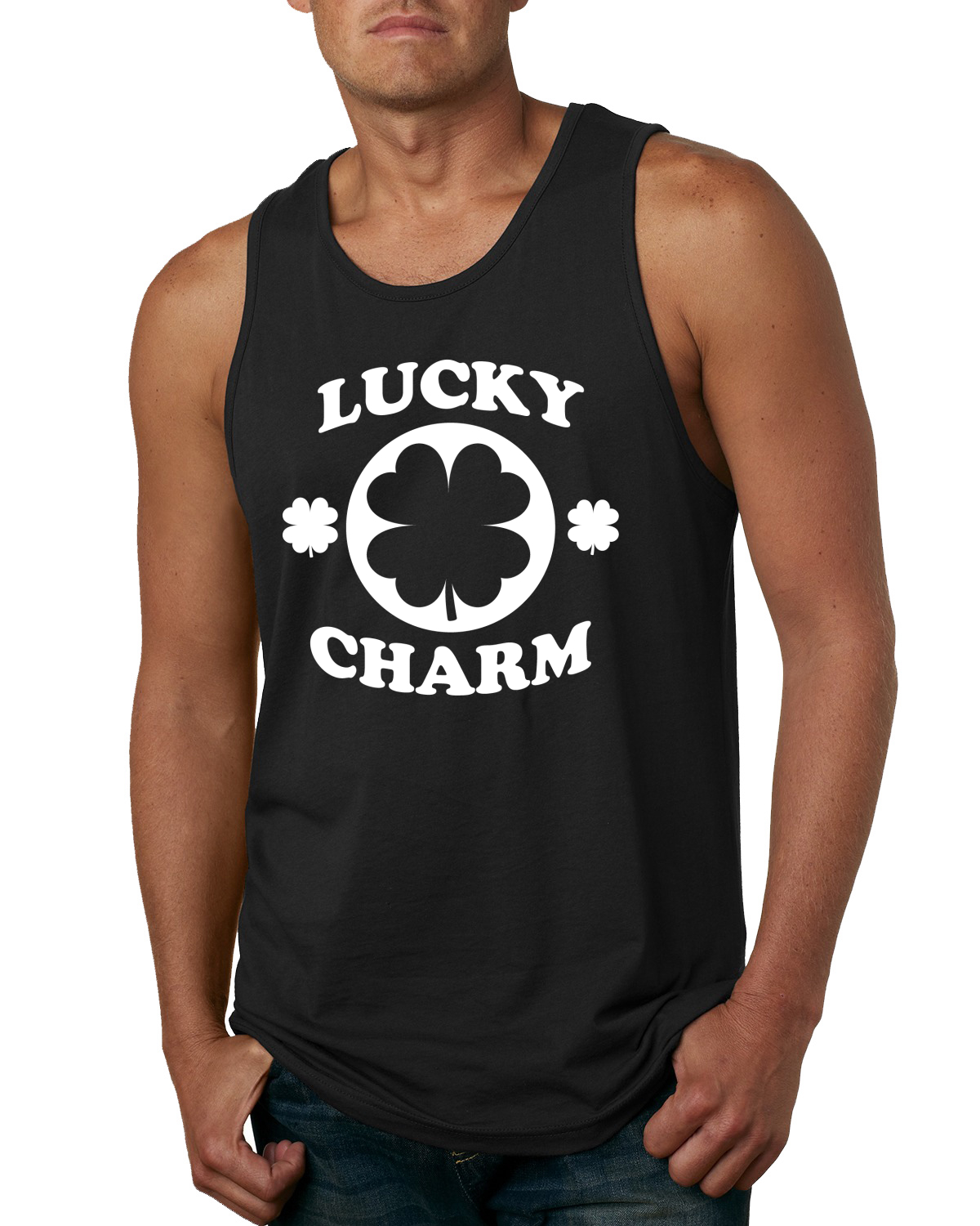 IRISH CLOVER LUCKY Charm St Patrick s Day Mens Graphic Tank Top 19 99 