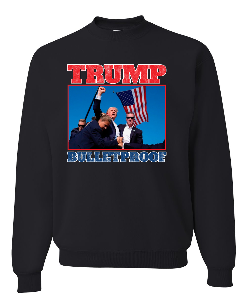 Sudadera Trump Puño a Prueba de Balas EE. UU. MAGA Intento de Asesinato Cuello Redondo - Imagen 3 de 12