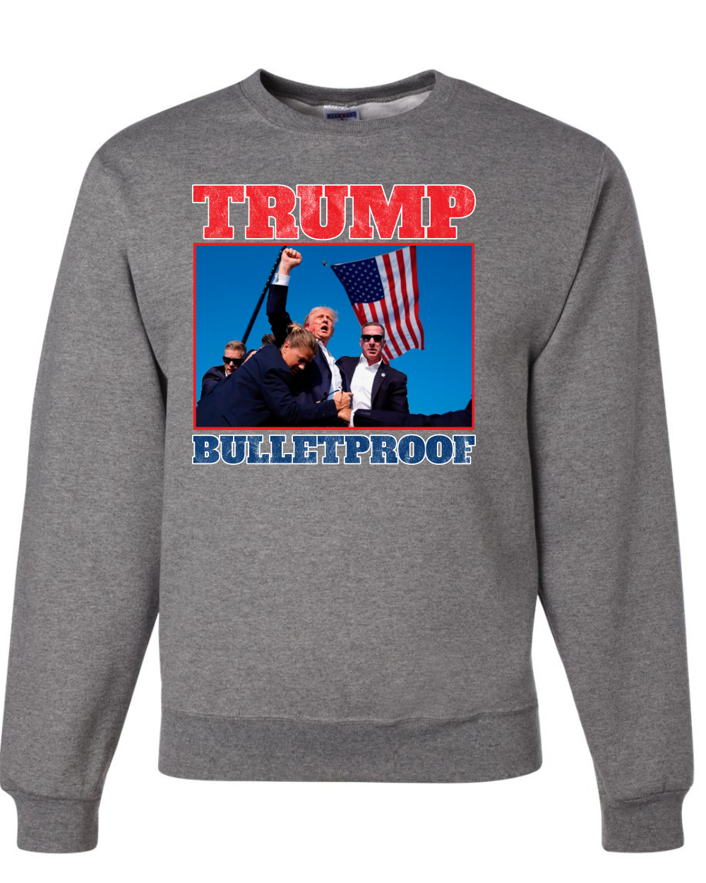 Sudadera Trump Puño a Prueba de Balas EE. UU. MAGA Intento de Asesinato Cuello Redondo - Imagen 4 de 12