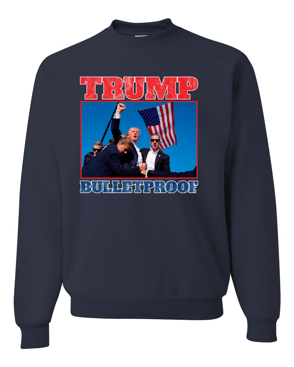 Sudadera Trump Puño a Prueba de Balas EE. UU. MAGA Intento de Asesinato Cuello Redondo - Imagen 6 de 12
