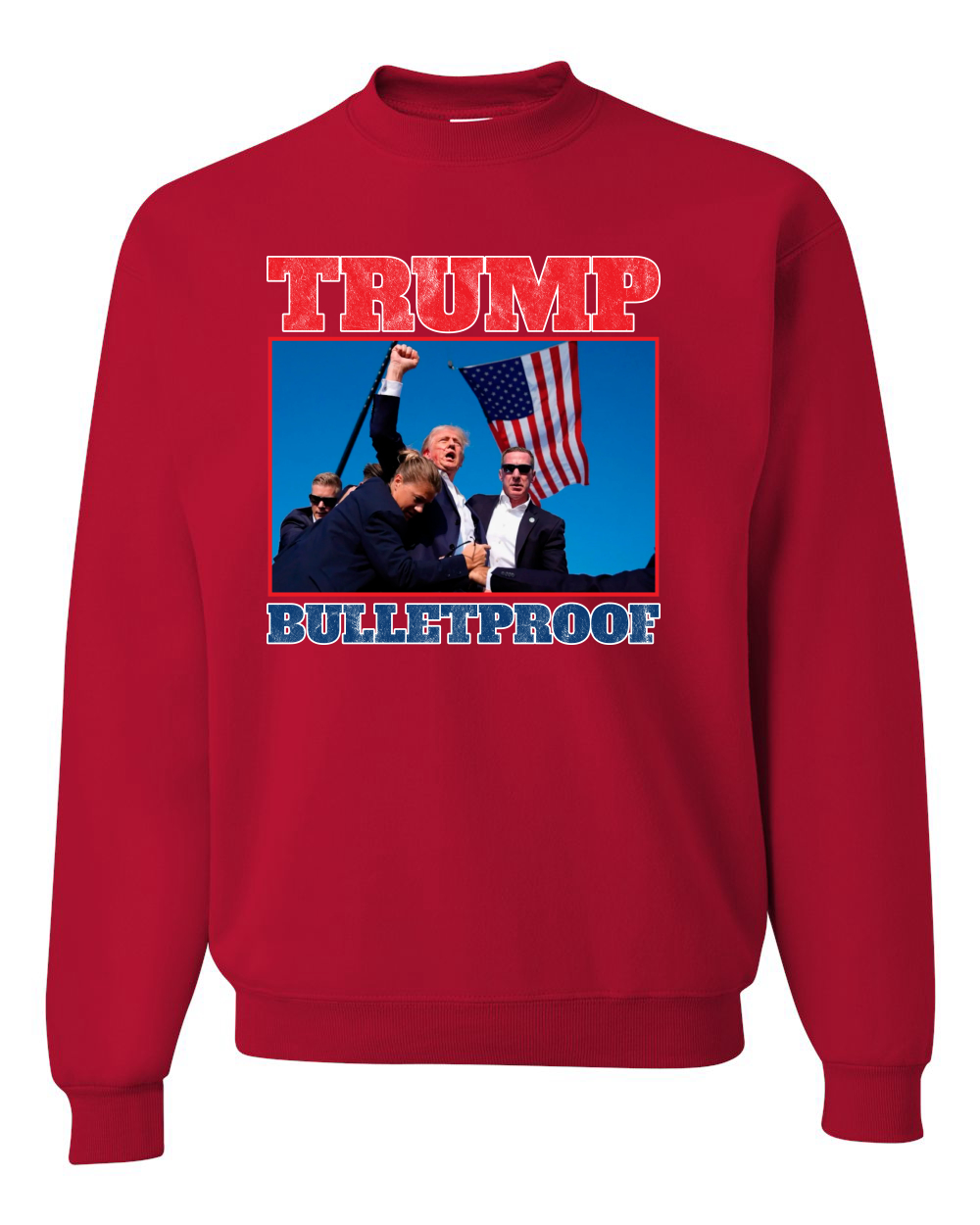 Sudadera Trump Puño a Prueba de Balas EE. UU. MAGA Intento de Asesinato Cuello Redondo - Imagen 7 de 12