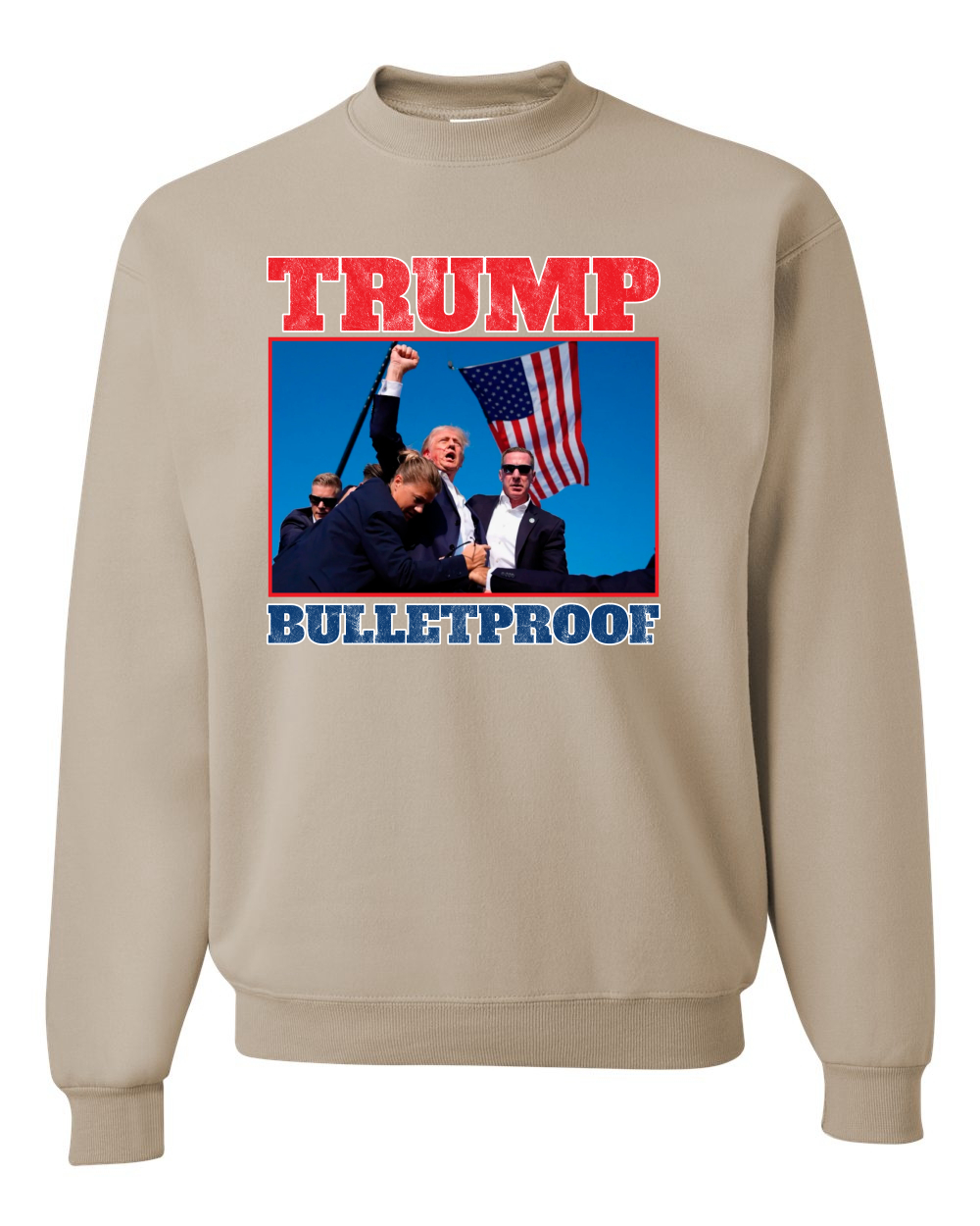 Sudadera Trump Puño a Prueba de Balas EE. UU. MAGA Intento de Asesinato Cuello Redondo - Imagen 12 de 12