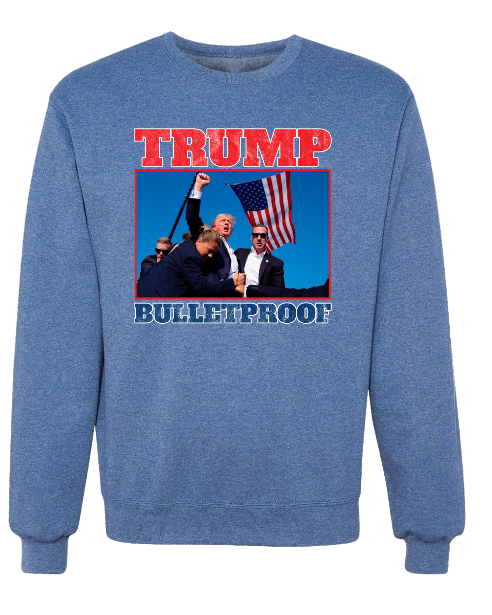 Sudadera Trump Puño a Prueba de Balas EE. UU. MAGA Intento de Asesinato Cuello Redondo - Imagen 9 de 12