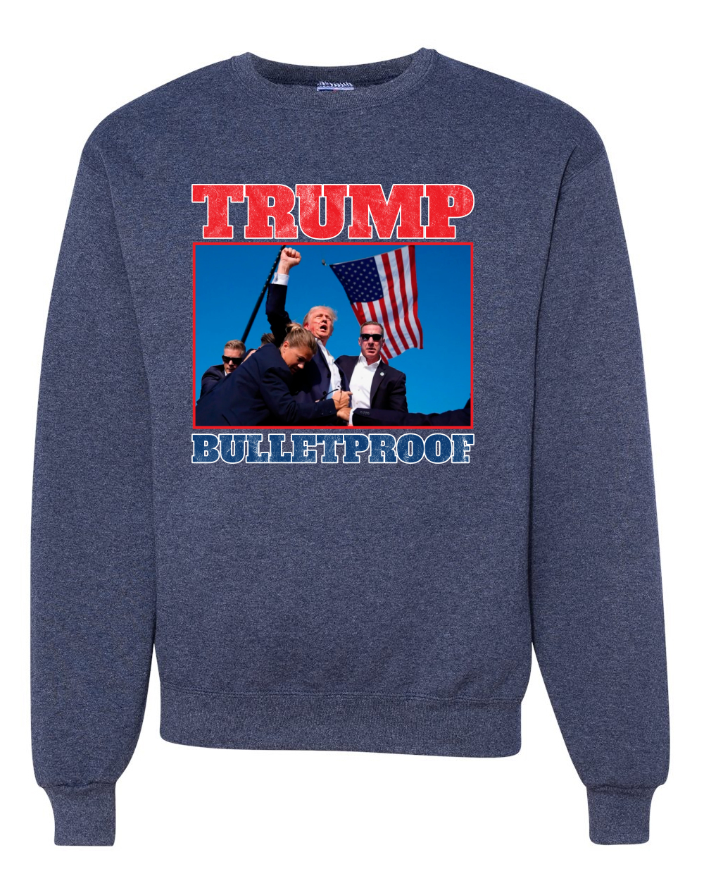 Sudadera Trump Puño a Prueba de Balas EE. UU. MAGA Intento de Asesinato Cuello Redondo - Imagen 10 de 12