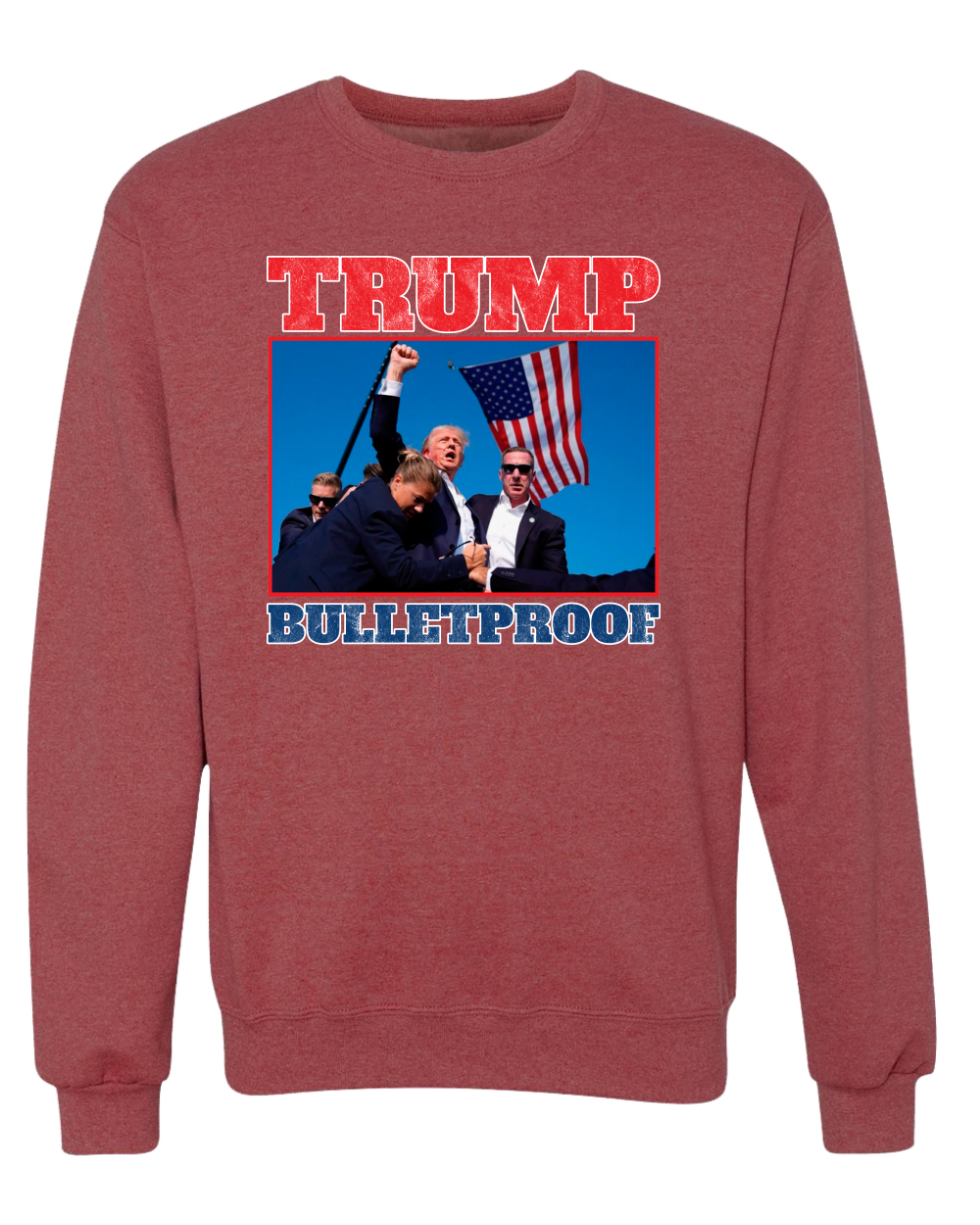 Sudadera Trump Puño a Prueba de Balas EE. UU. MAGA Intento de Asesinato Cuello Redondo - Imagen 11 de 12