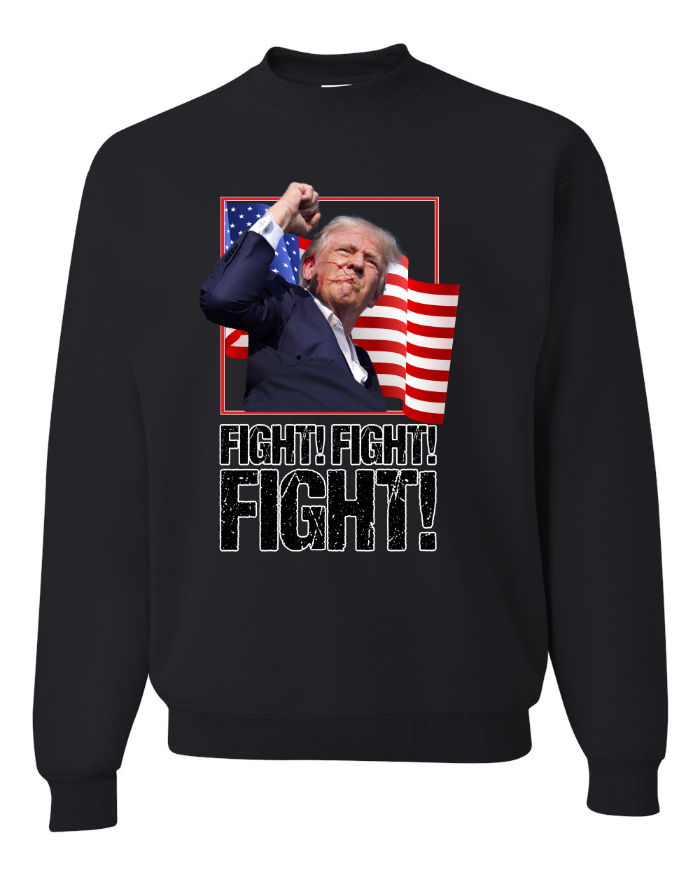 Sudadera Donald Trump Fight Fight Fight MAGA Assassination Attent cuello redondo - Imagen 3 de 12