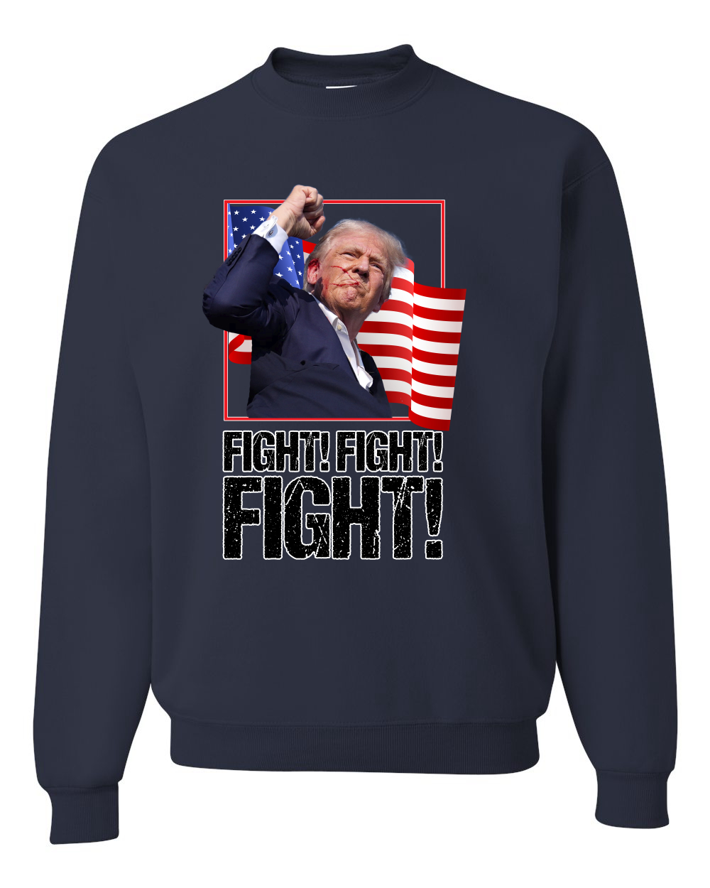 Sudadera Donald Trump Fight Fight Fight MAGA Assassination Attent cuello redondo - Imagen 6 de 12