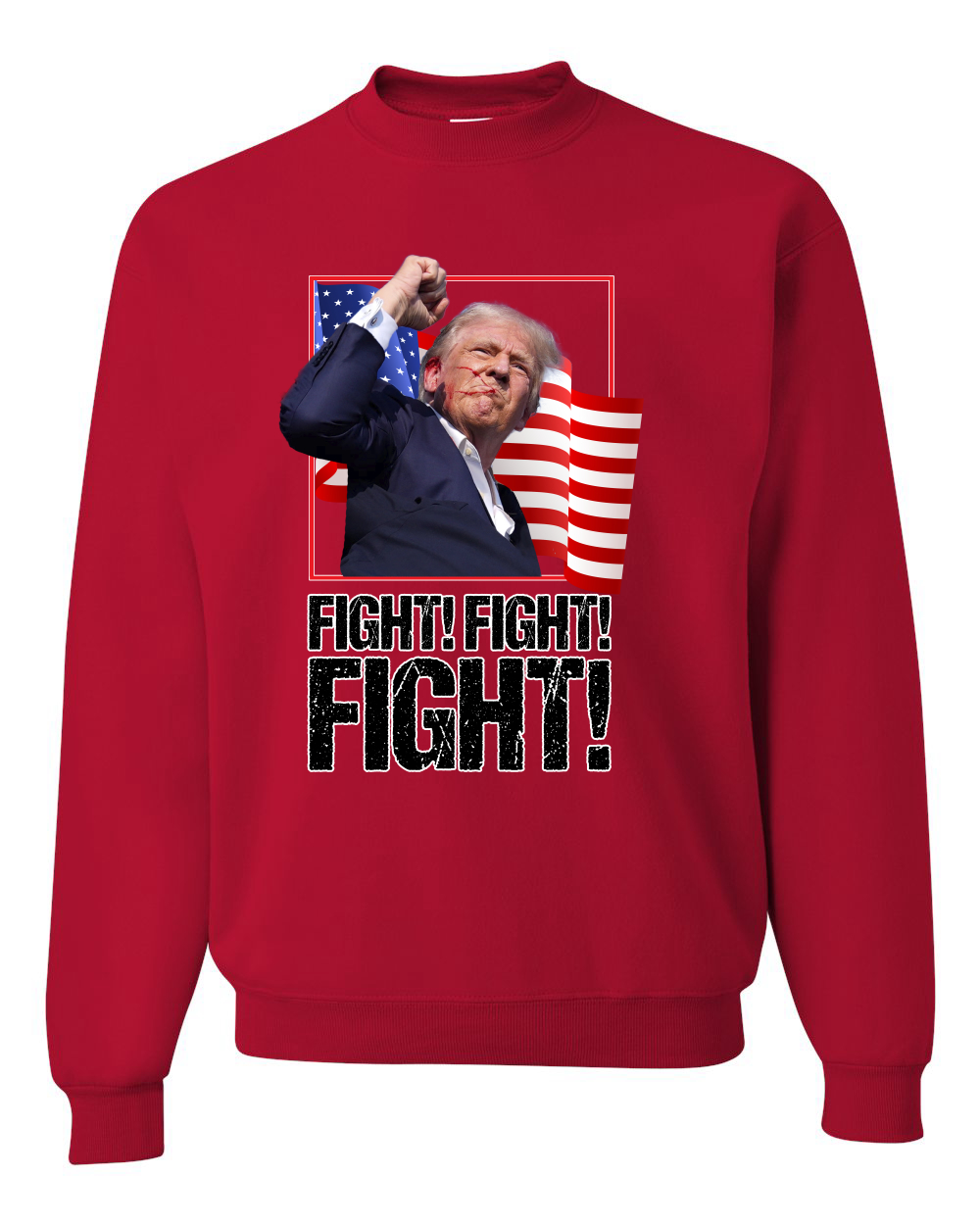 Sudadera Donald Trump Fight Fight Fight MAGA Assassination Attent cuello redondo - Imagen 7 de 12