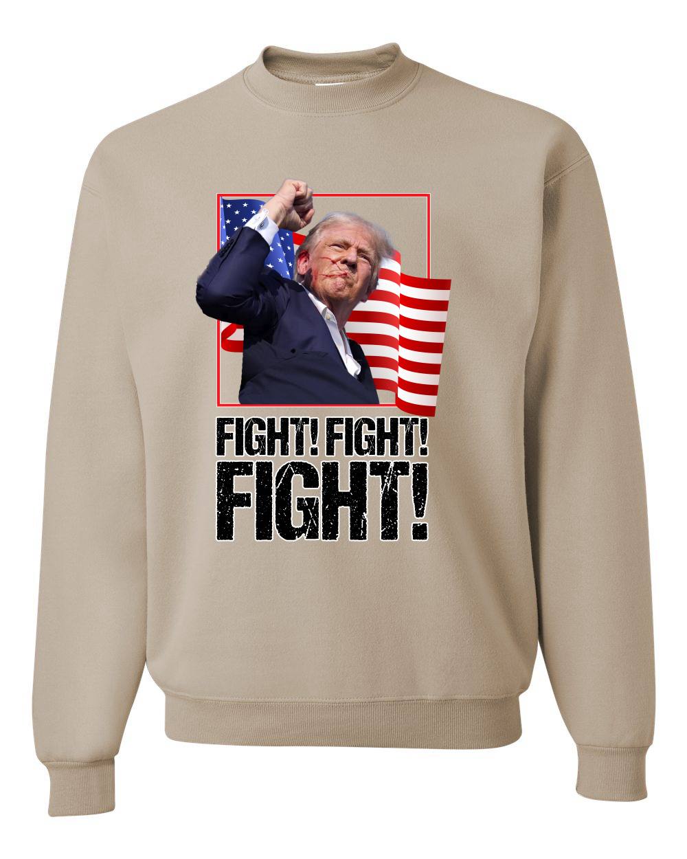Sudadera Donald Trump Fight Fight Fight MAGA Assassination Attent cuello redondo - Imagen 12 de 12