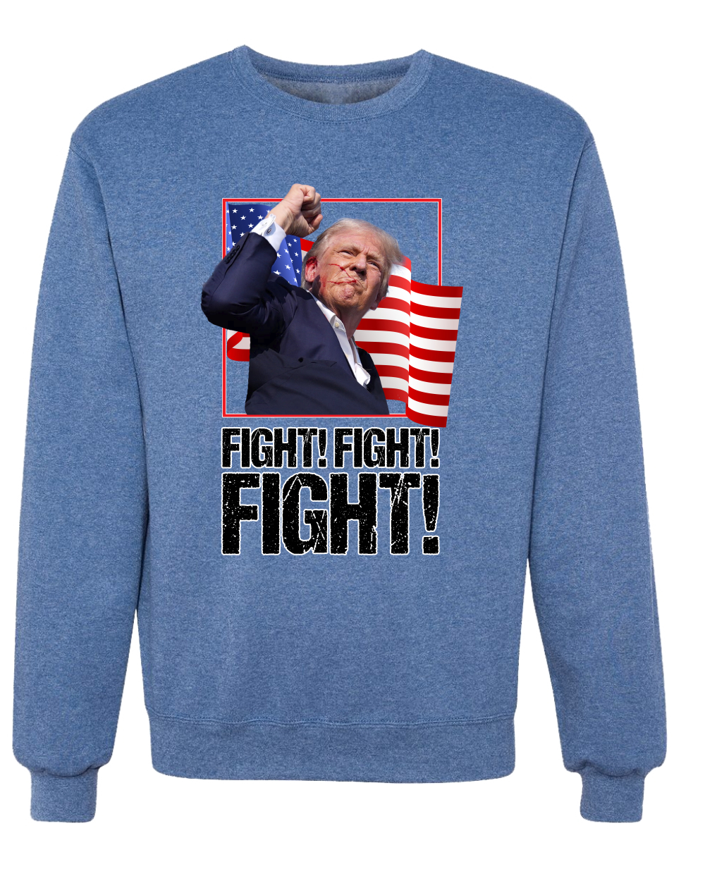 Sudadera Donald Trump Fight Fight Fight MAGA Assassination Attent cuello redondo - Imagen 9 de 12