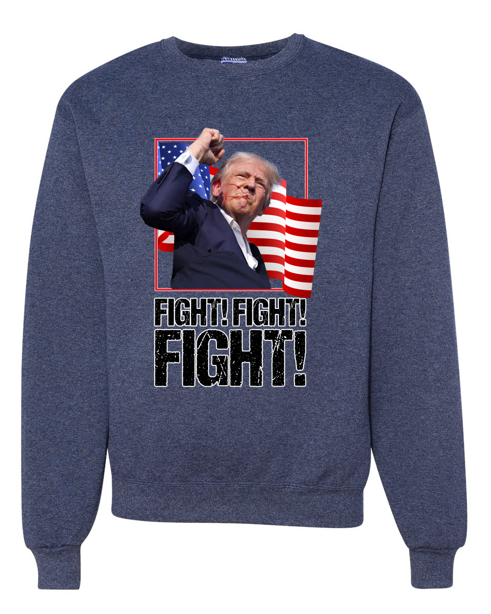 Sudadera Donald Trump Fight Fight Fight MAGA Assassination Attent cuello redondo - Imagen 10 de 12