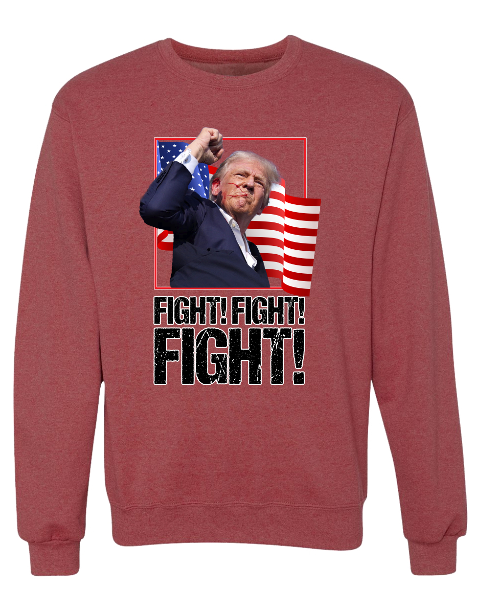 Sudadera Donald Trump Fight Fight Fight MAGA Assassination Attent cuello redondo - Imagen 11 de 12