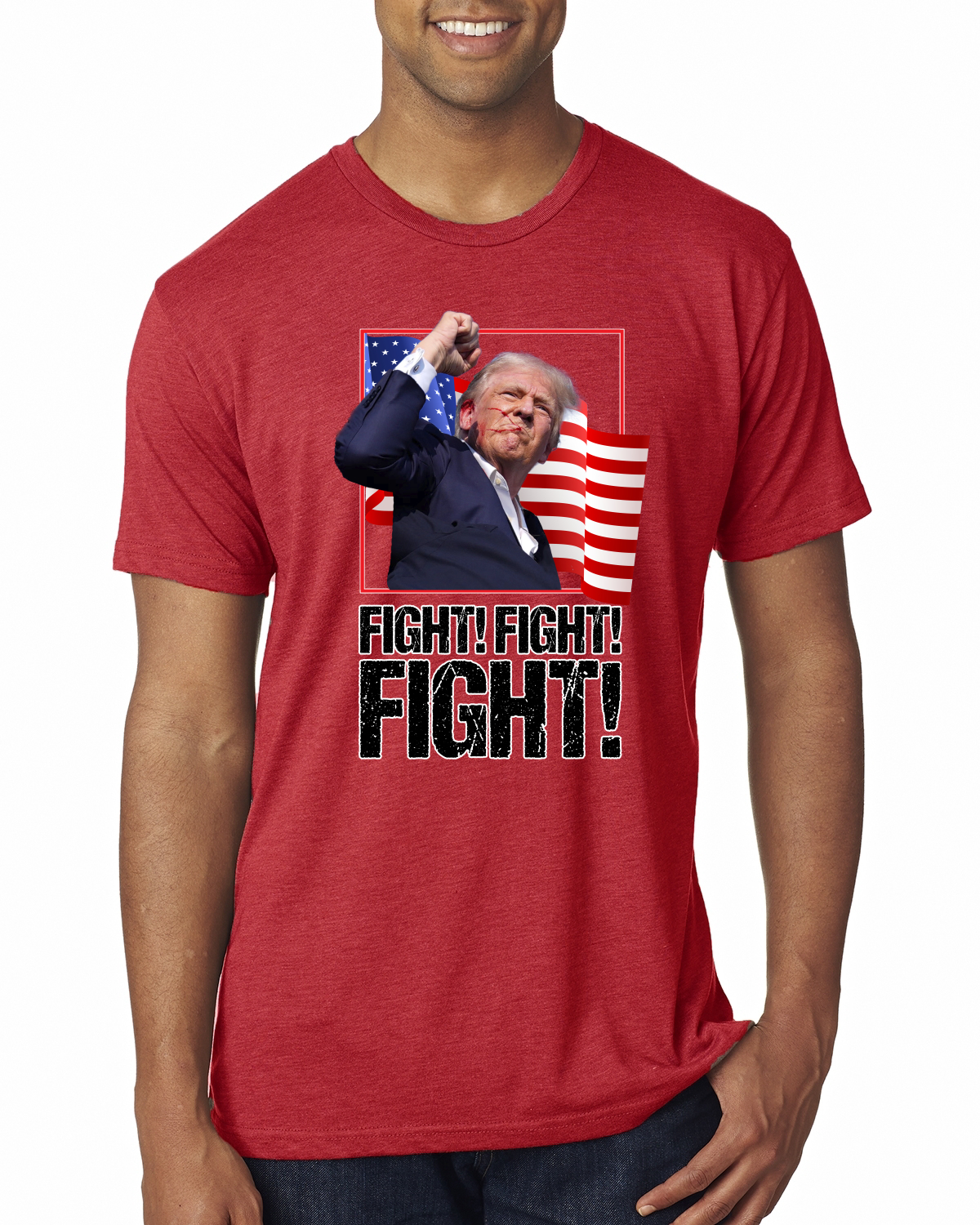 Donald Trump Fight Fight Fight MAGA Assassination Attempt Premium T-Shirt - Picture 6 of 8